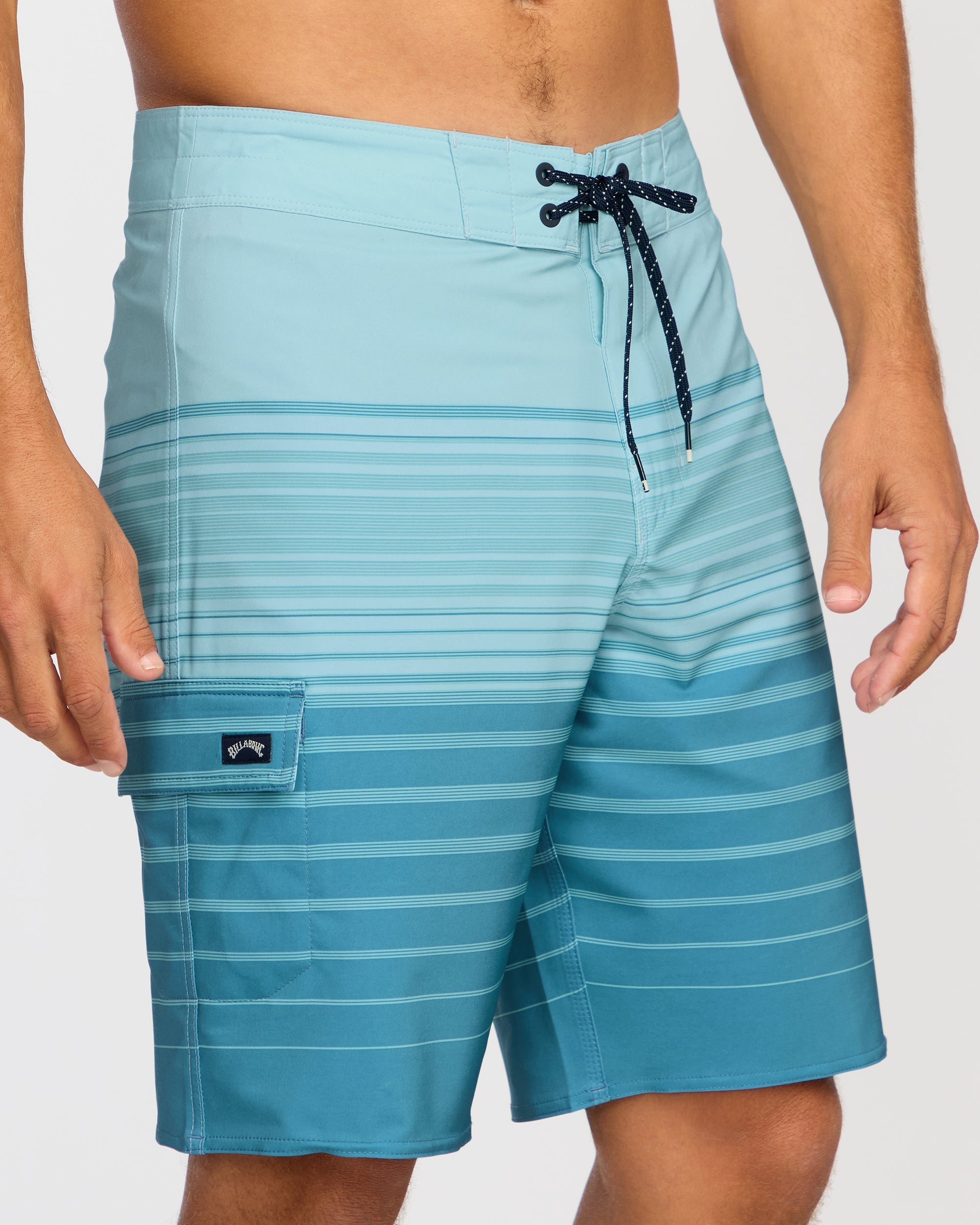 Billabong All Day Stripe Pro Performance 20 Boardshorts - Dusty Blue