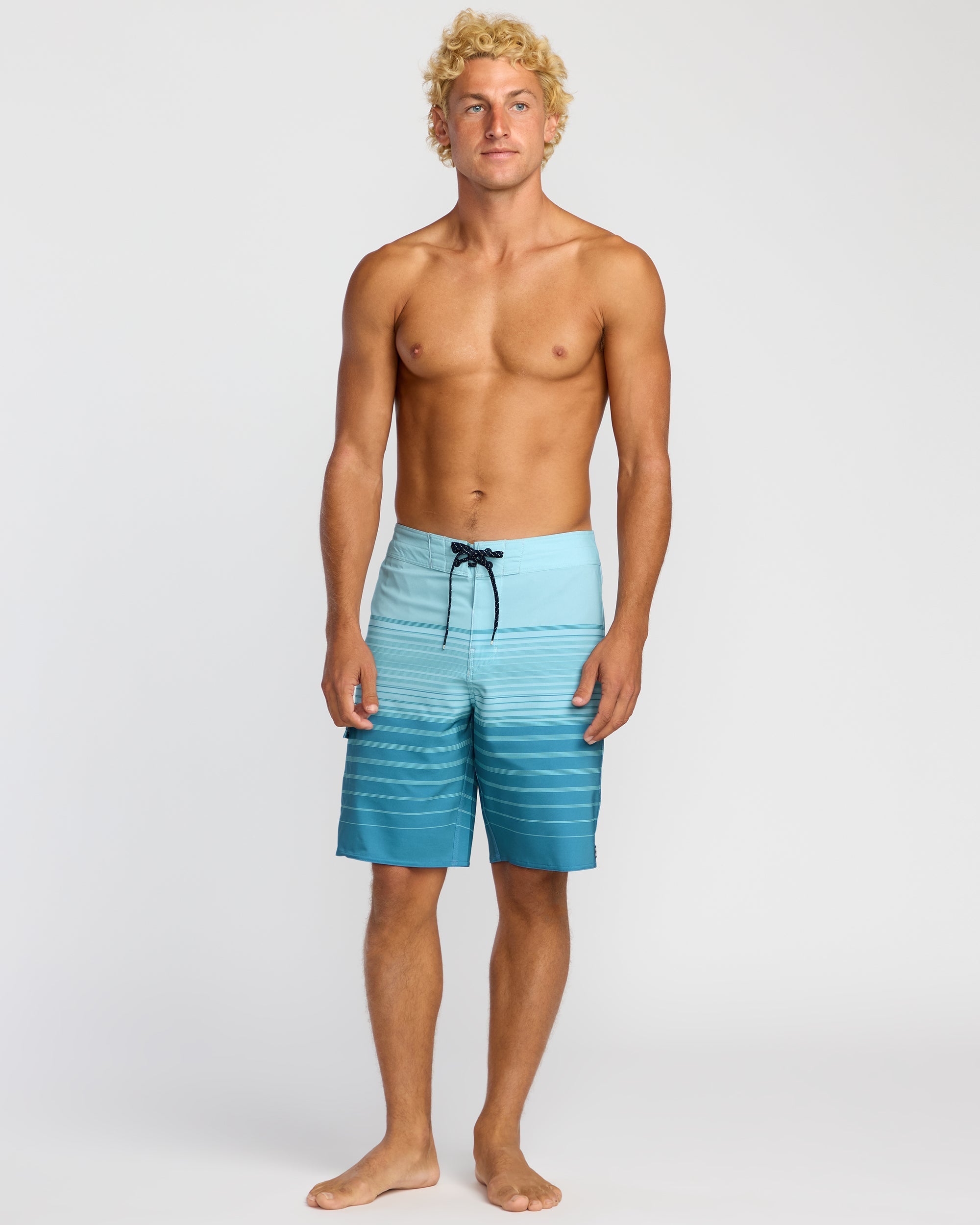 Billabong All Day Stripe Pro Performance 20 Boardshorts - Dusty Blue