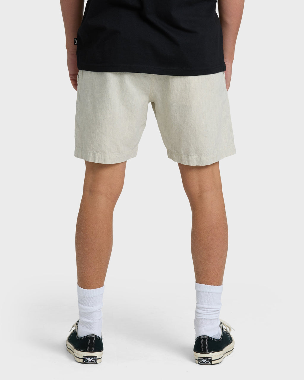 Billabong Sano Linen Elastic Shorts - Chino Heather