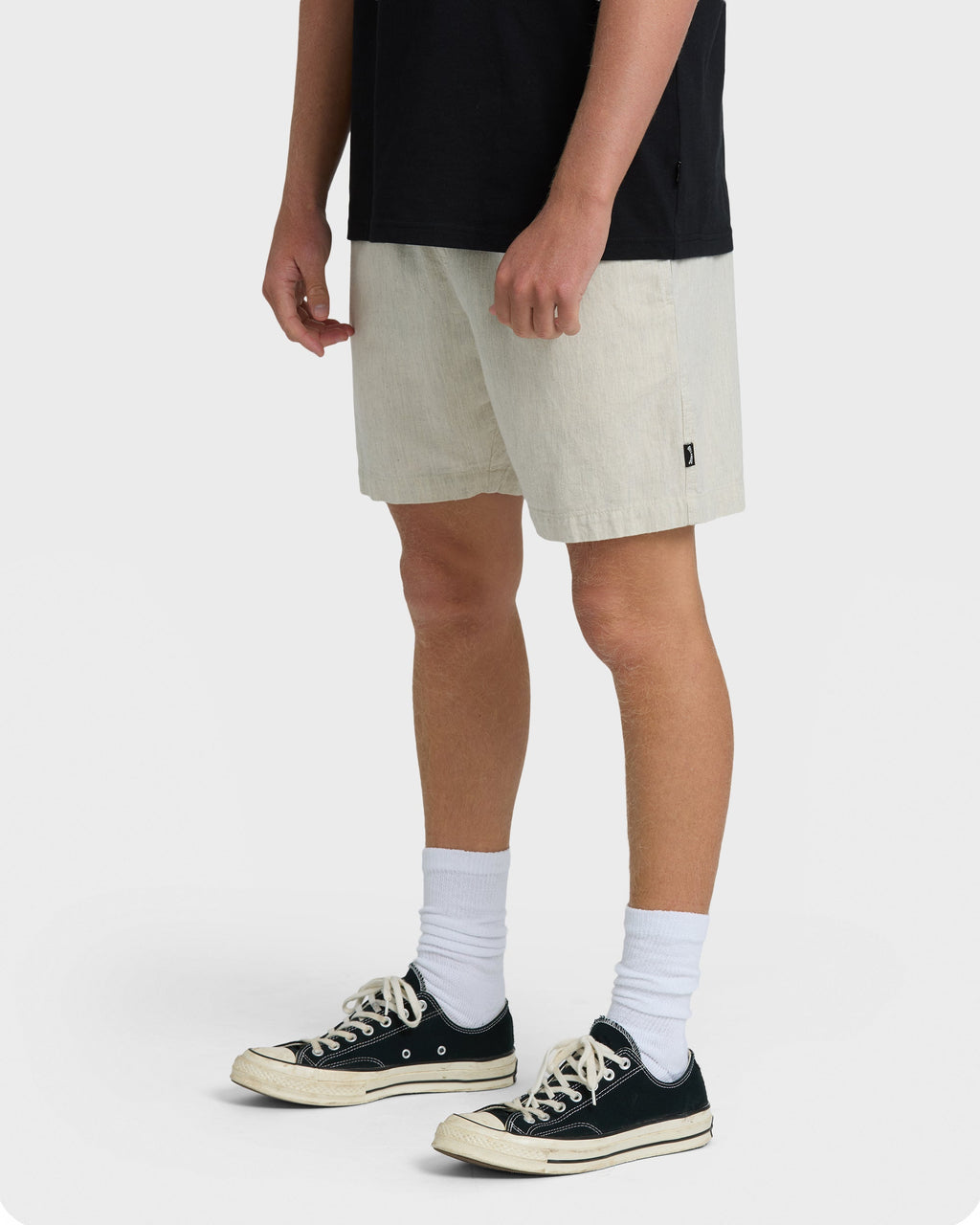 Billabong Sano Linen Elastic Shorts - Chino Heather