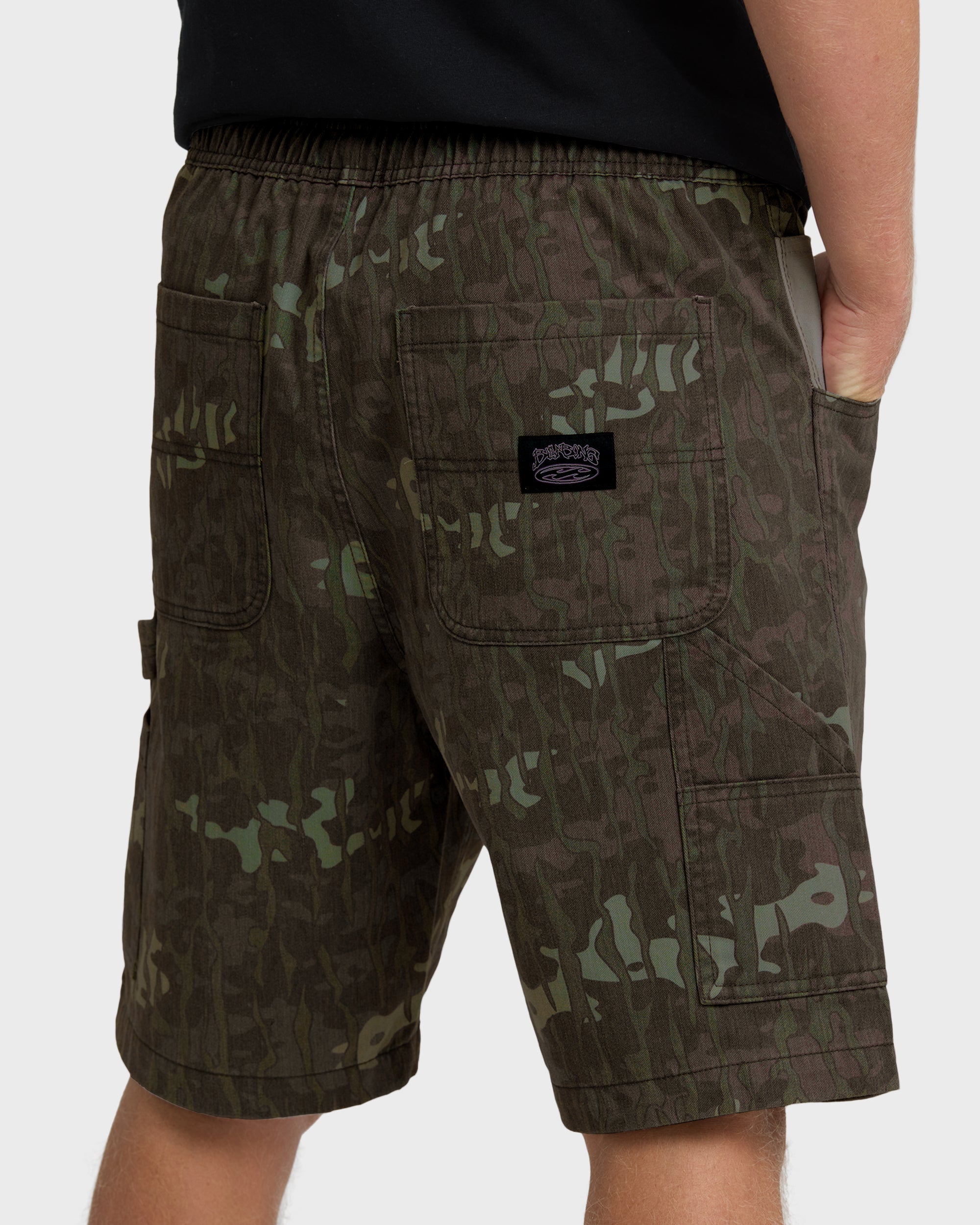 Billabong Bad Dog Elastic Shorts - Green Camo