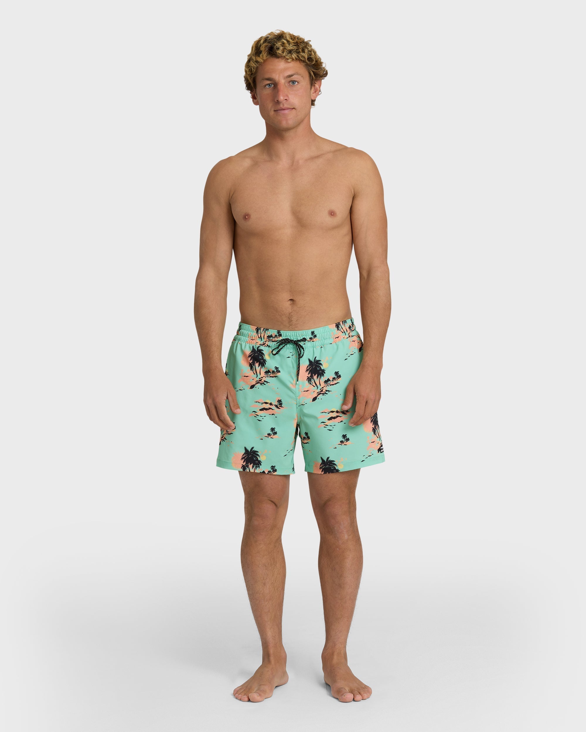 Billabong Lineup Layback 16 Trunks - Lime Green