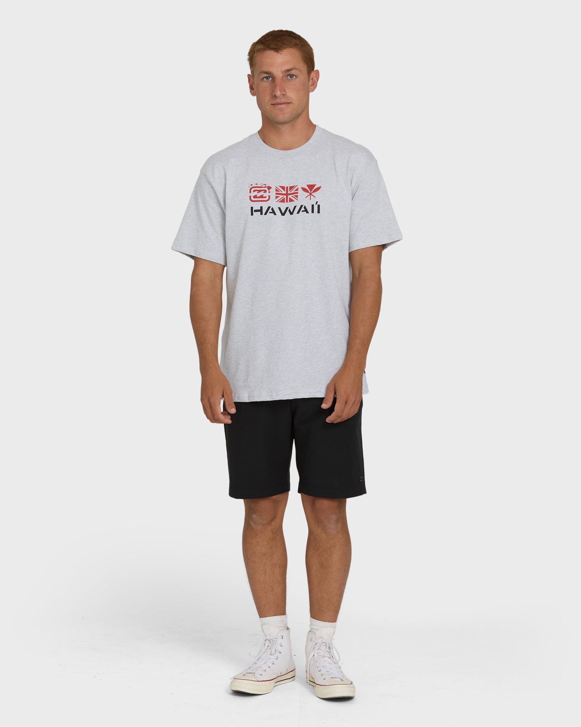 Billabong Kahili Hawaii Regular Short Sleeve Tee - Heather Gray