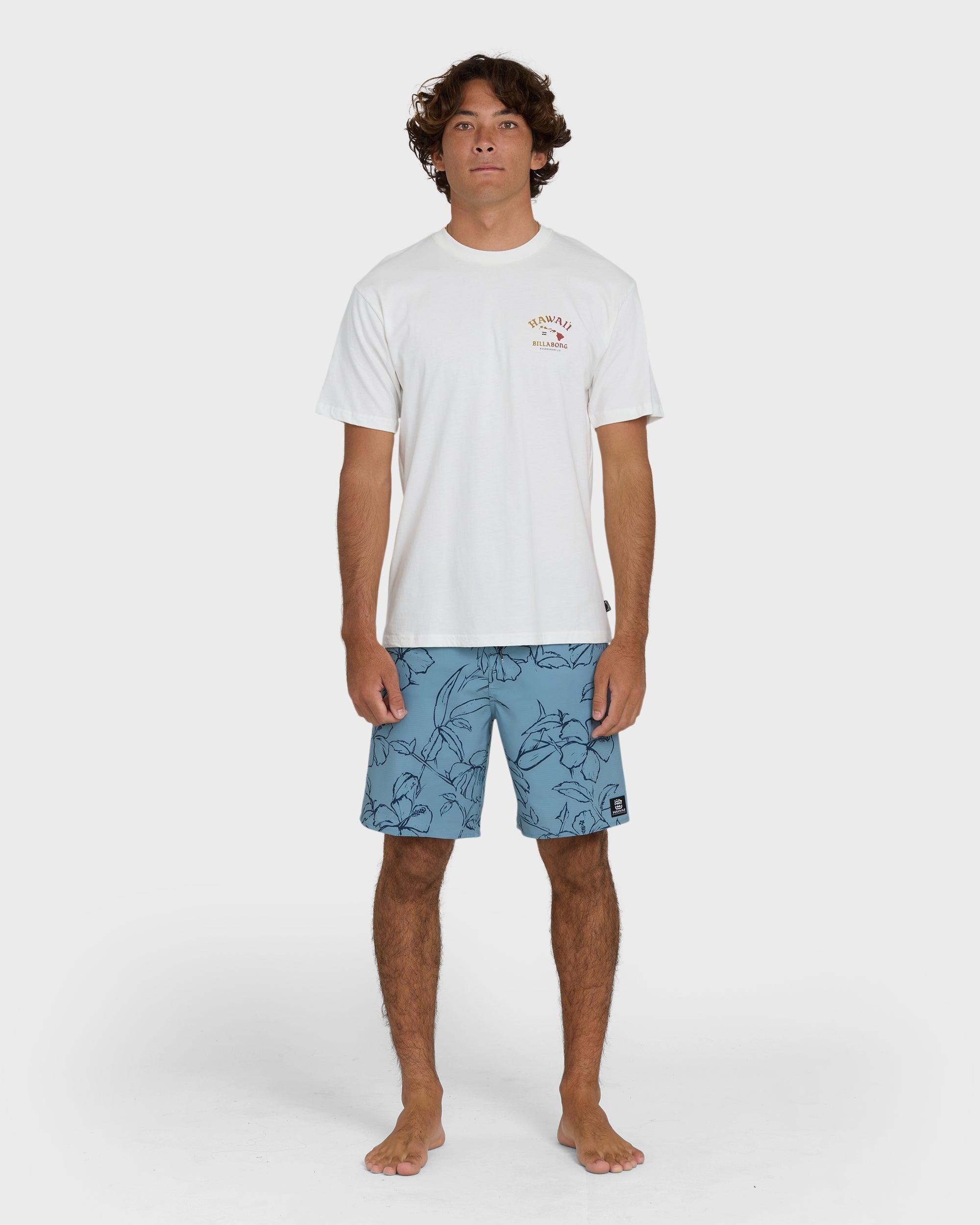 Billabong Island Chain Hawaii Regular Short Sleeve Tee - Off White