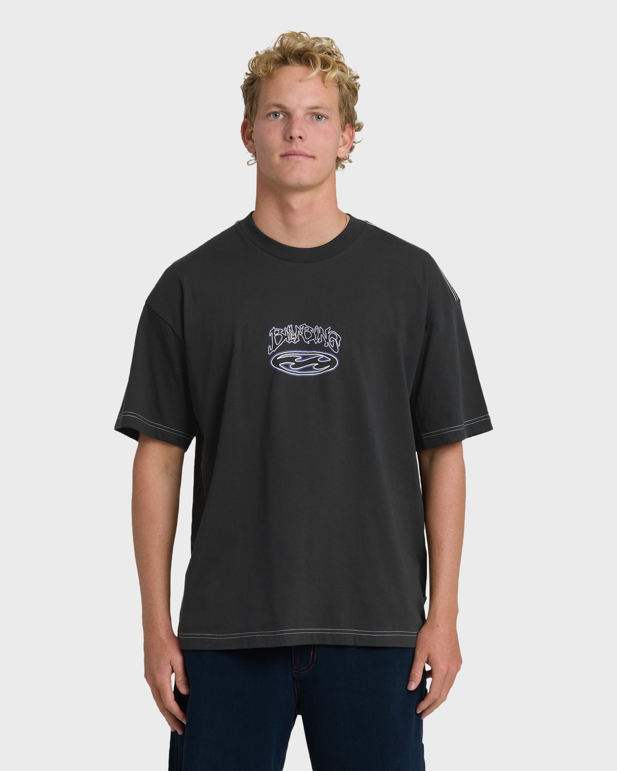 Billabong Bad Dog Og Short Sleeve T-Shirt - Black Vintage