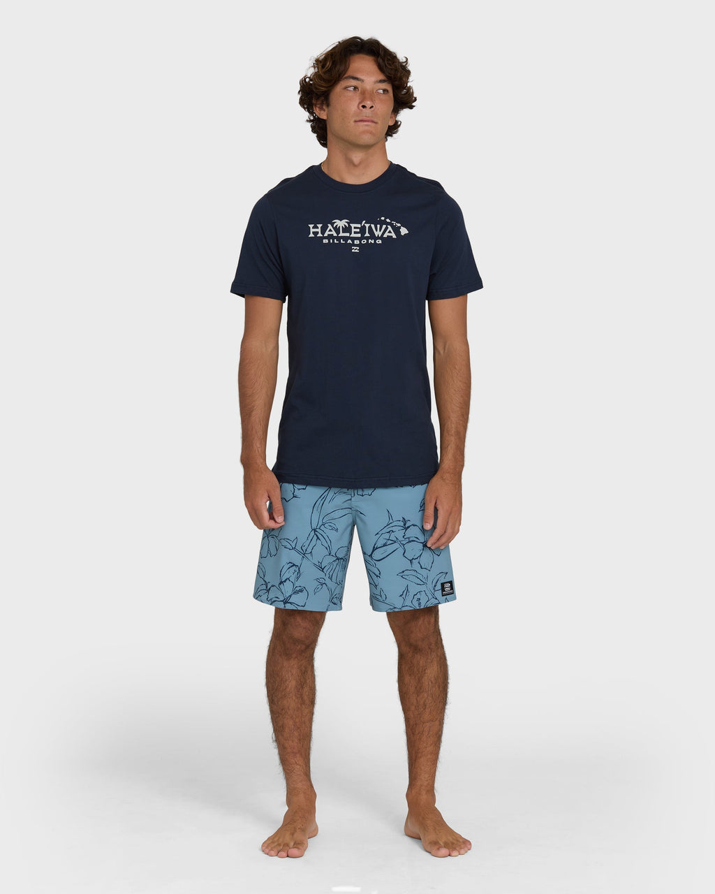 Billabong Haleiwa Palm Short Sleeve T-Shirt - Navy