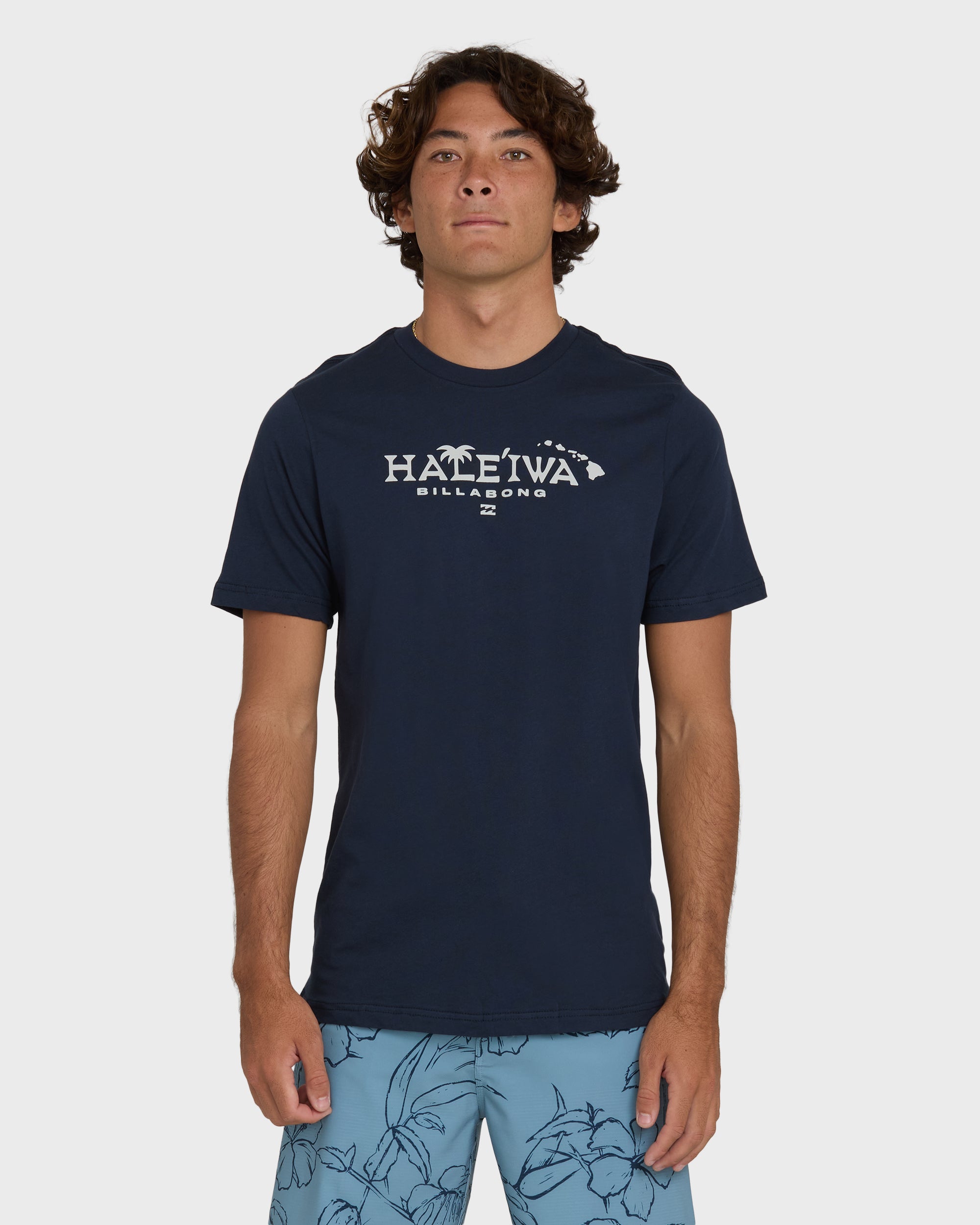 Billabong Haleiwa Palm Short Sleeve T-Shirt - Navy