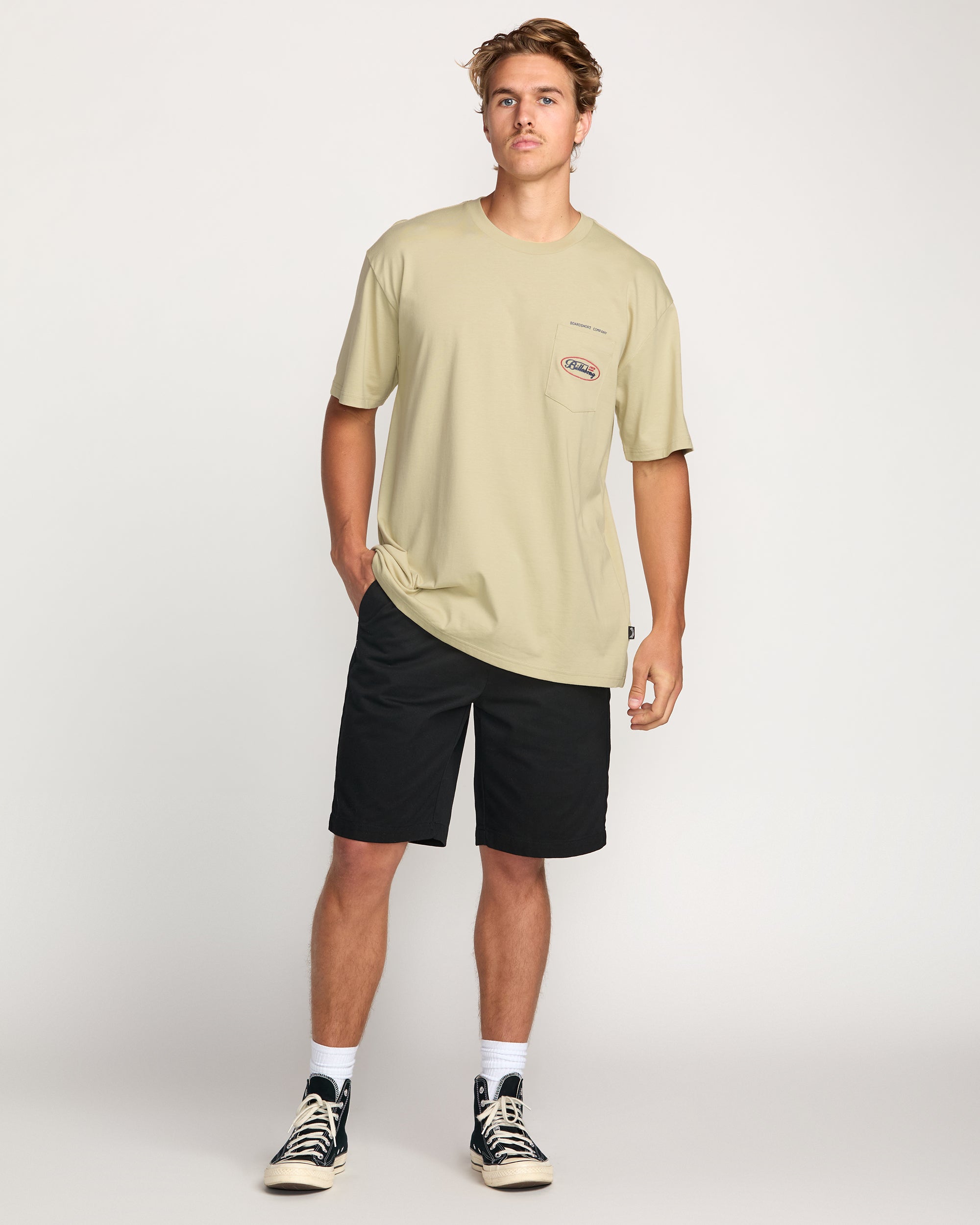 Billabong Bad Dog Pocket Regular Tee - Desert