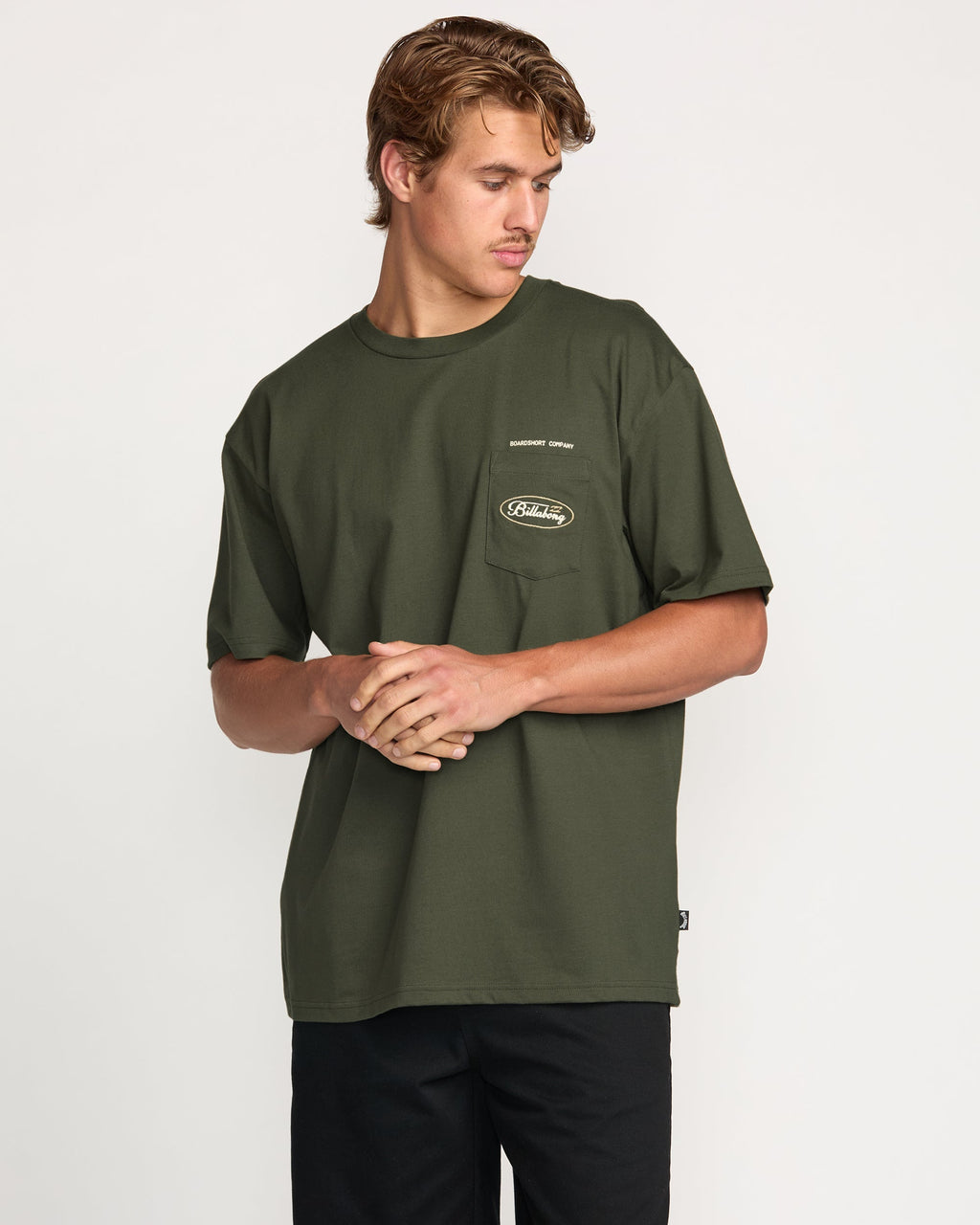 Billabong Bad Dog Pocket Regular Tee - Olive
