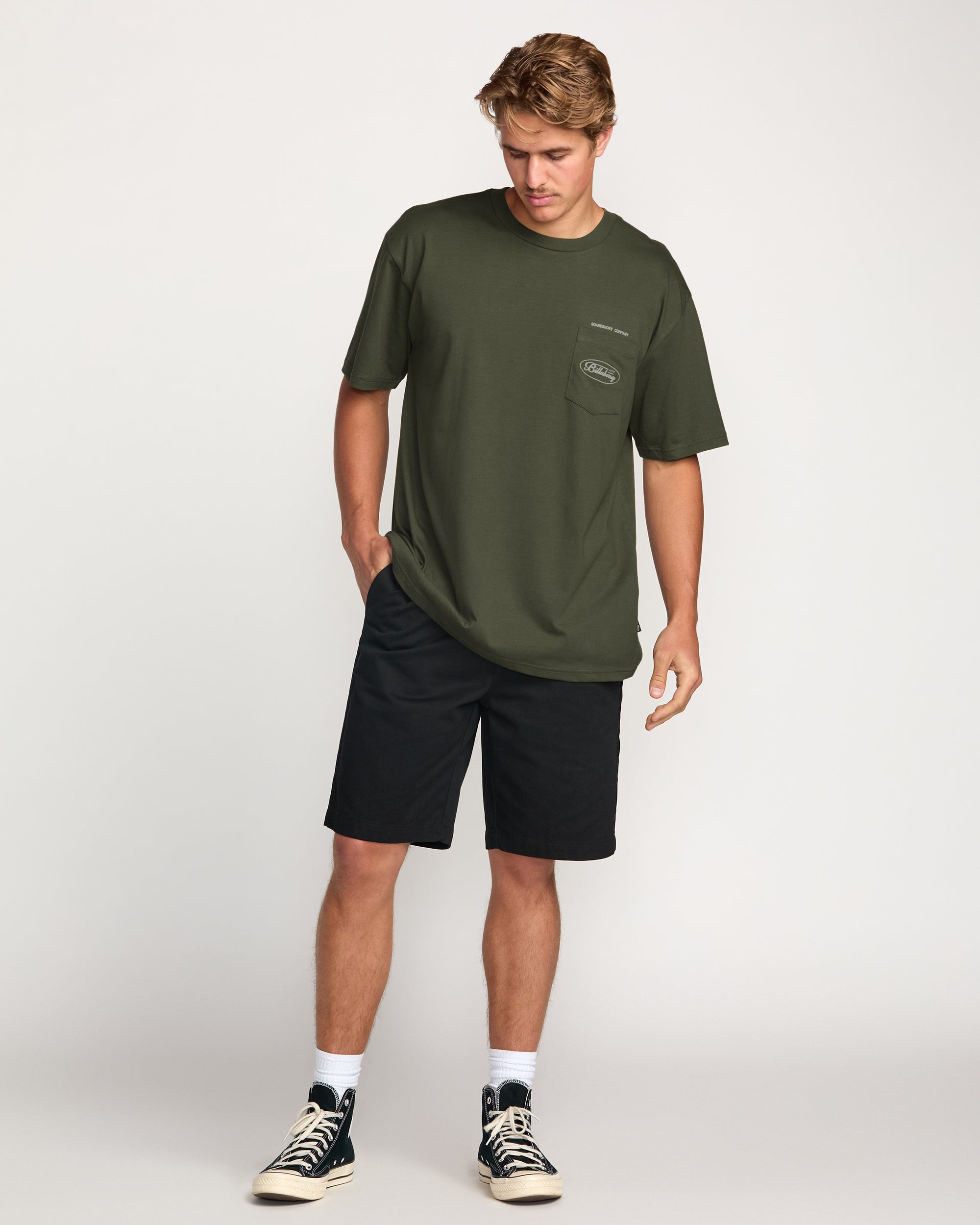 Billabong Bad Dog Pocket Regular Tee - Olive
