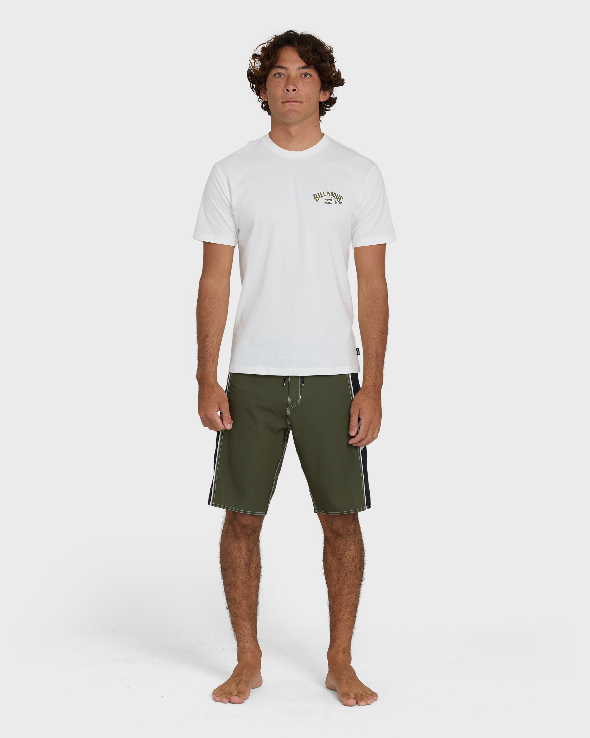 Billabong Arch Hi Regular Short Sleeve T-Shirt - Off White