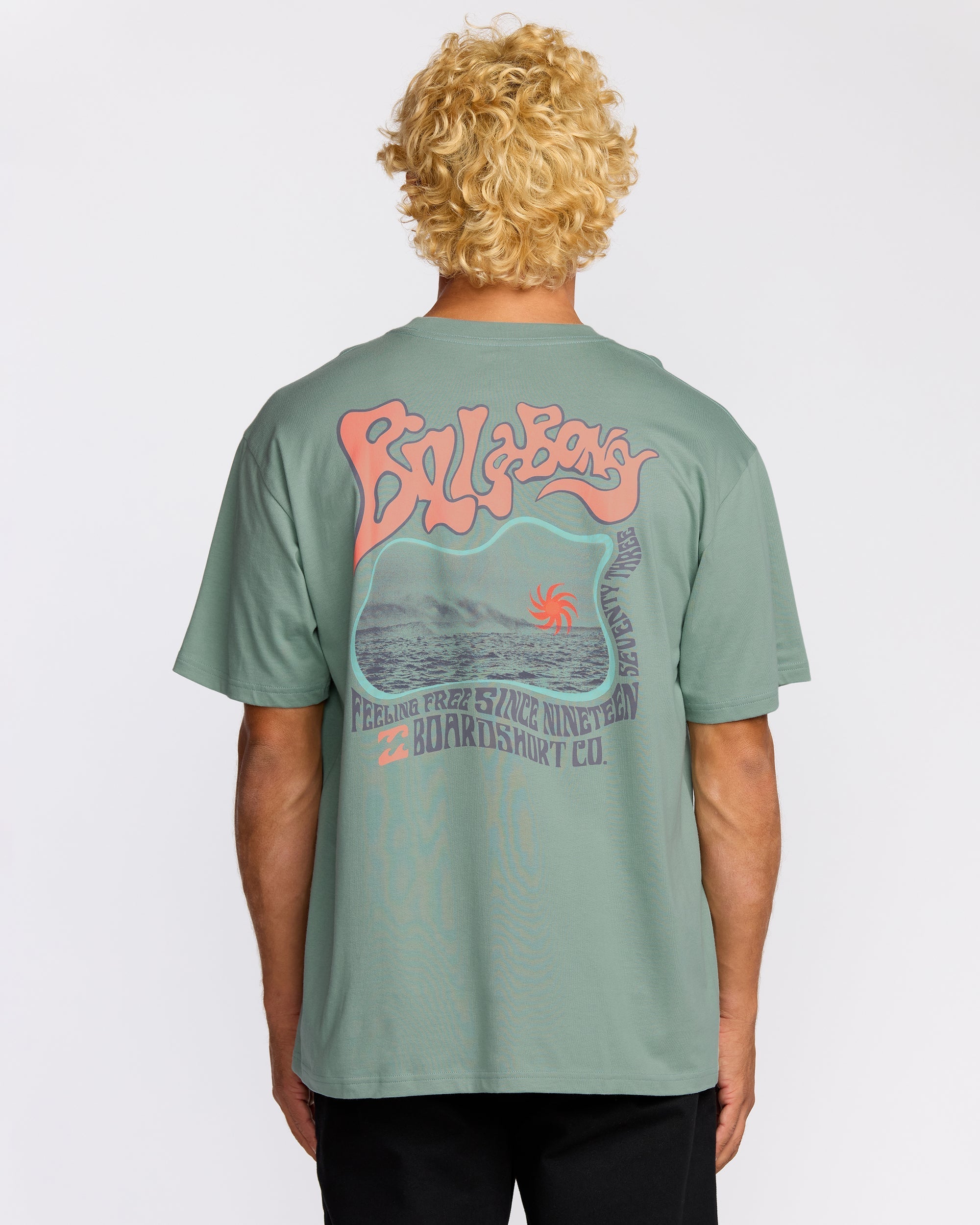 Billabong Morning Haze Regular Short Sleeve T-Shirt - Mineral Blue
