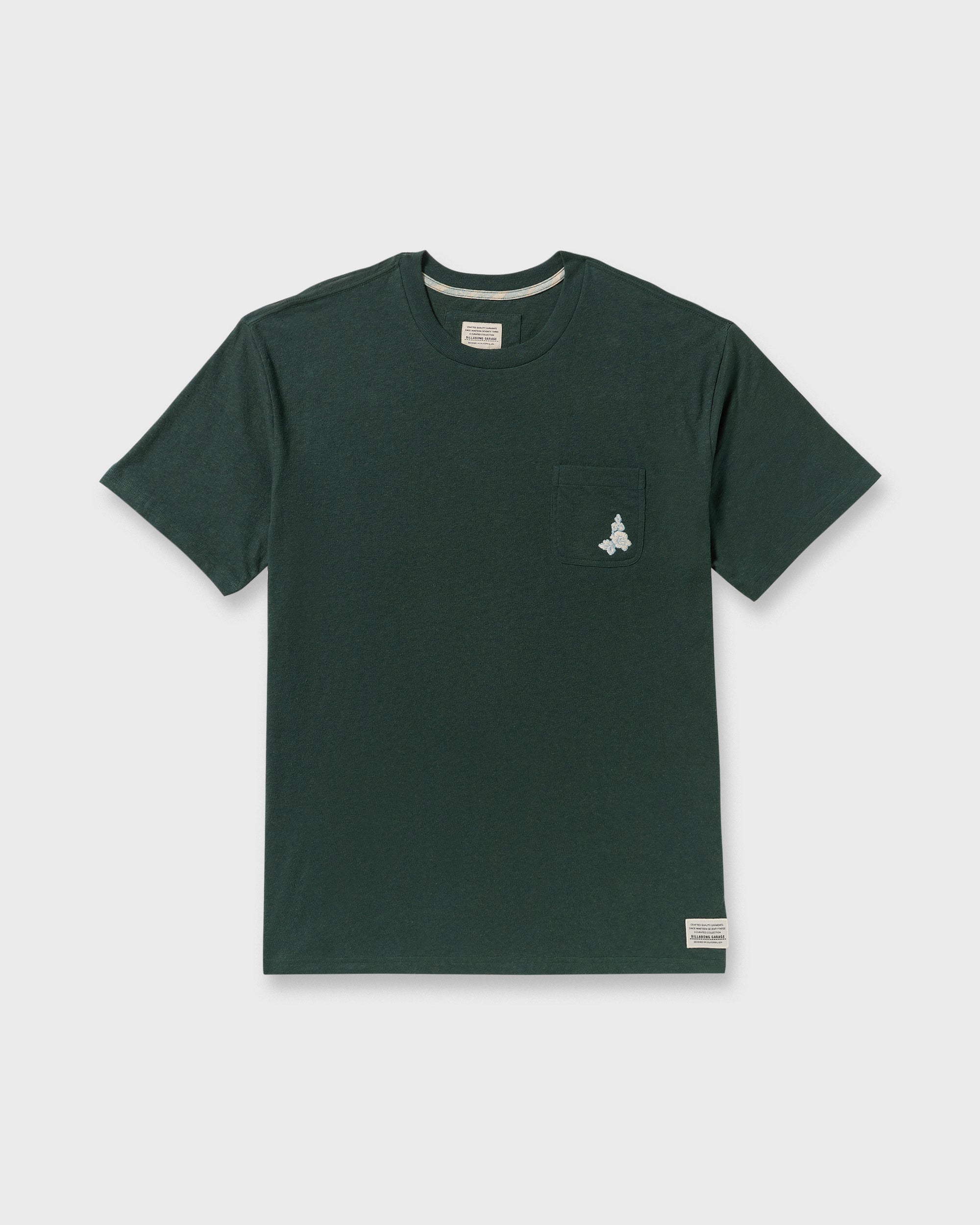 Billabong Austin Garage Regular Pocket Short Sleeve T-Shirt - Teal