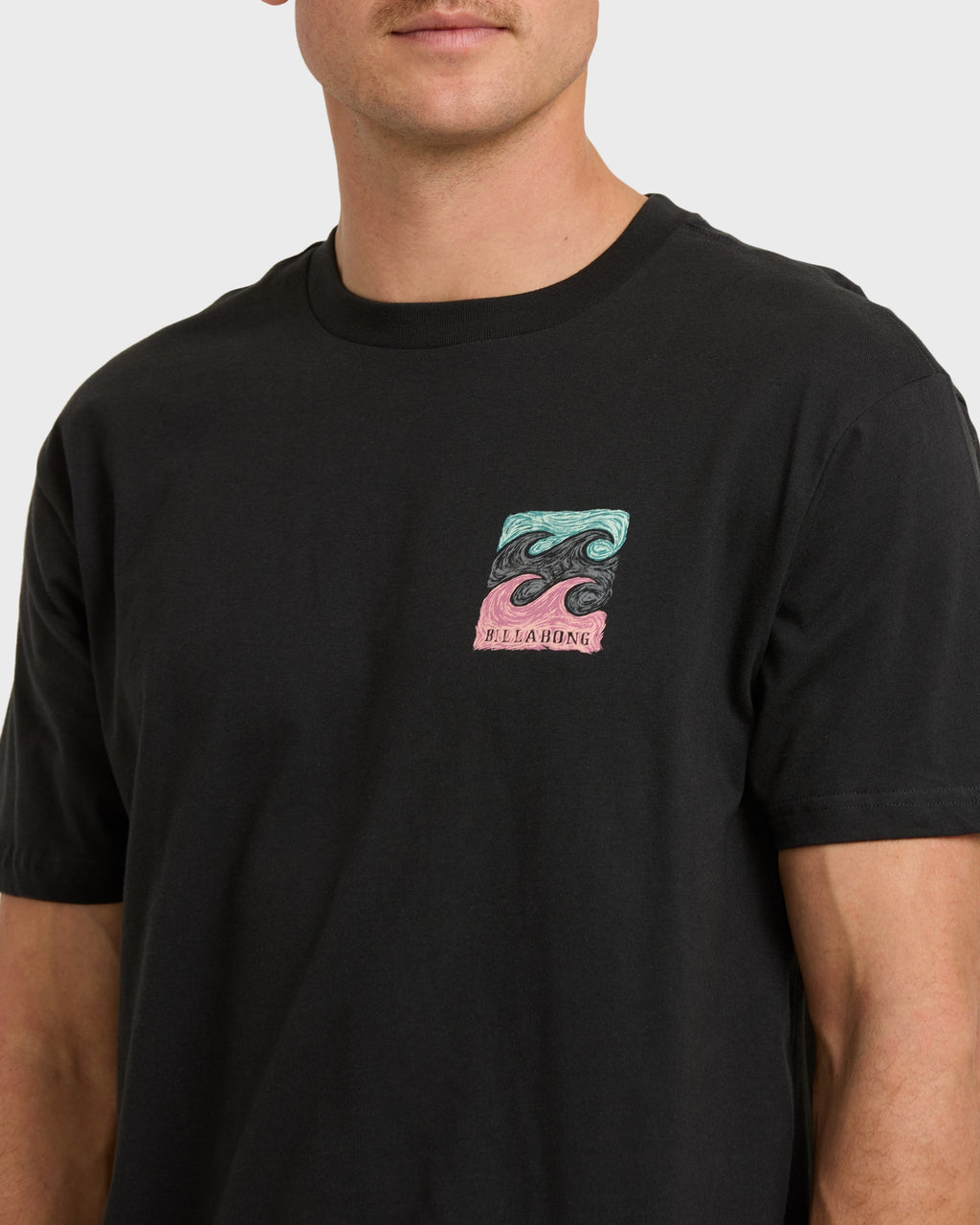 Billabong Crayon Wave Premium Short Sleeve T-Shirt - Washed Black