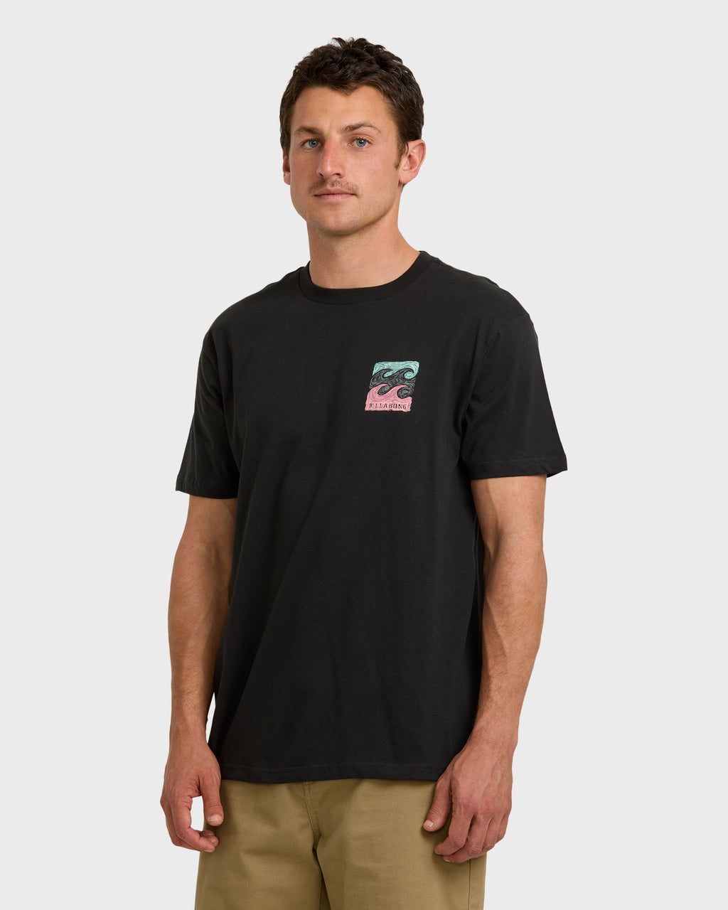 Billabong Crayon Wave Premium Short Sleeve T-Shirt - Washed Black