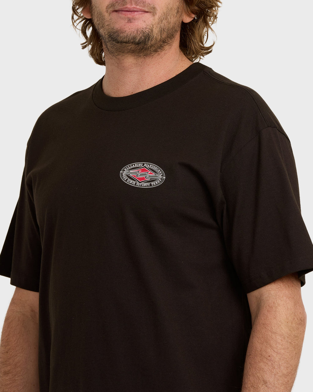 Billabong Rotor Diamond Regular Short Sleeve T-Shirt - Black Red