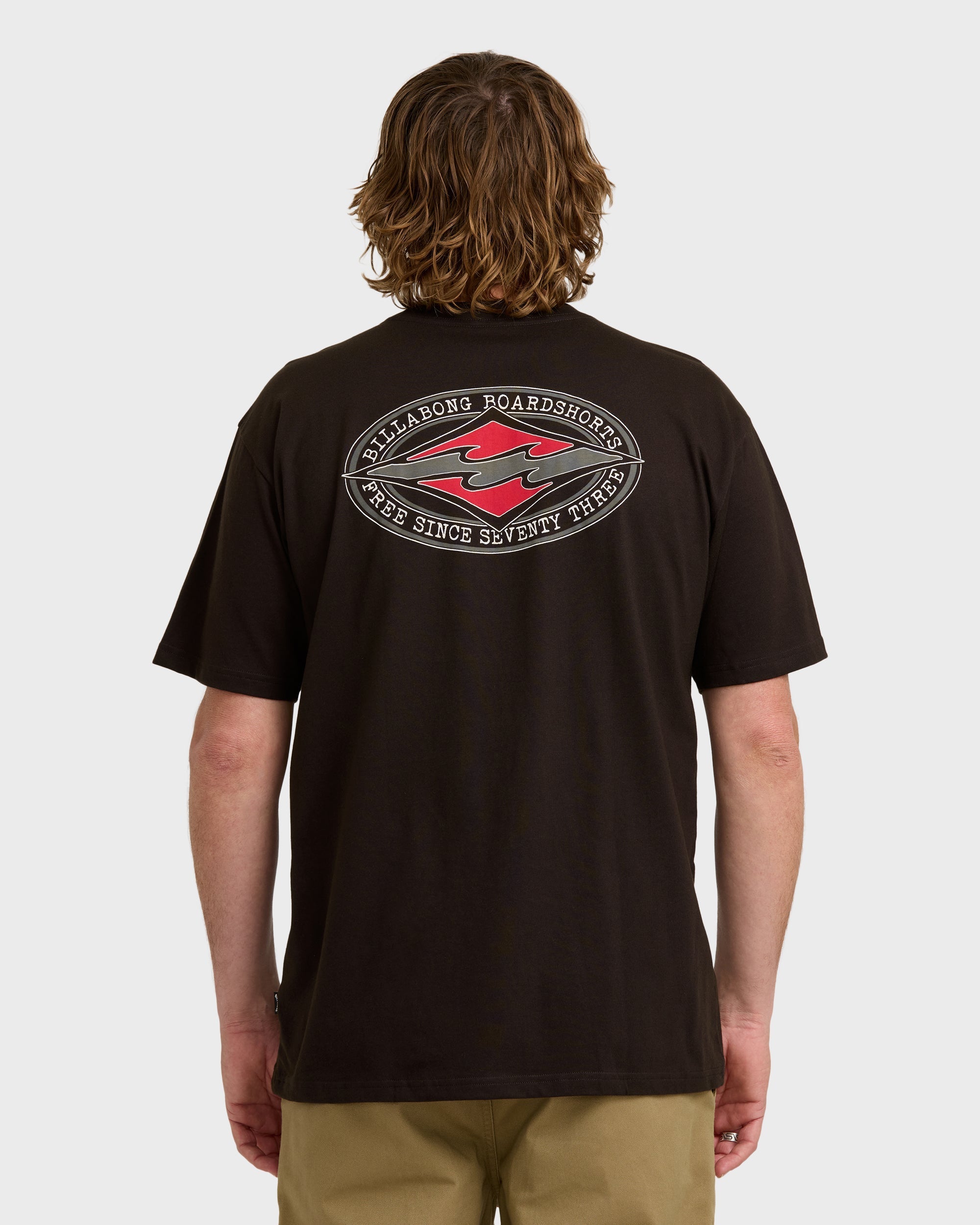 Billabong Rotor Diamond Regular Short Sleeve T-Shirt - Black Red