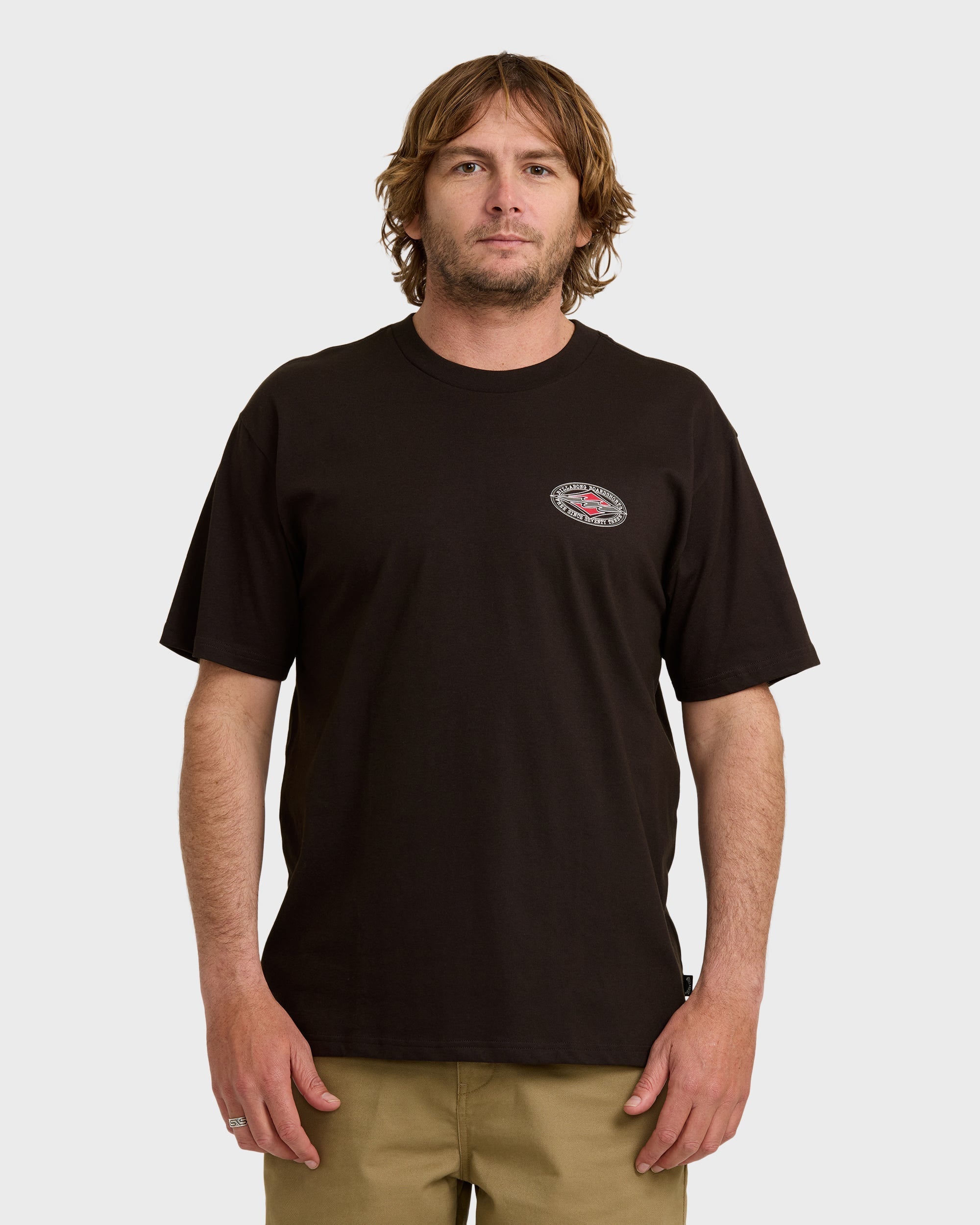 Billabong Rotor Diamond Regular Short Sleeve T-Shirt - Black Red