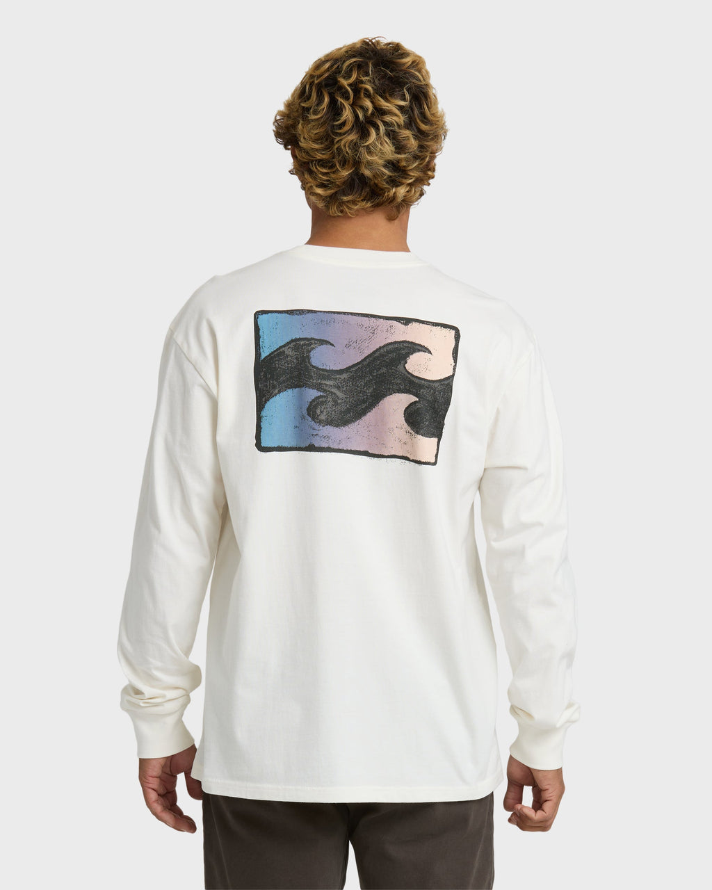 Billabong Crayon Wave Premium Long Sleeve T-Shirt - Off White
