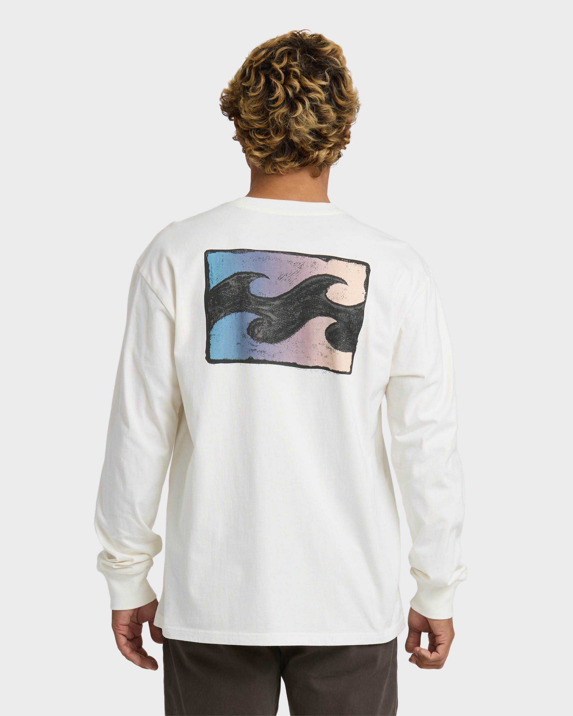 Billabong Crayon Wave Premium Long Sleeve T-Shirt - Off White