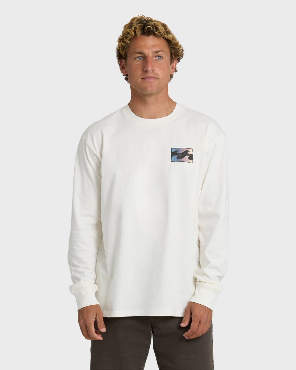 Billabong Crayon Wave Premium Long Sleeve T-Shirt - Off White