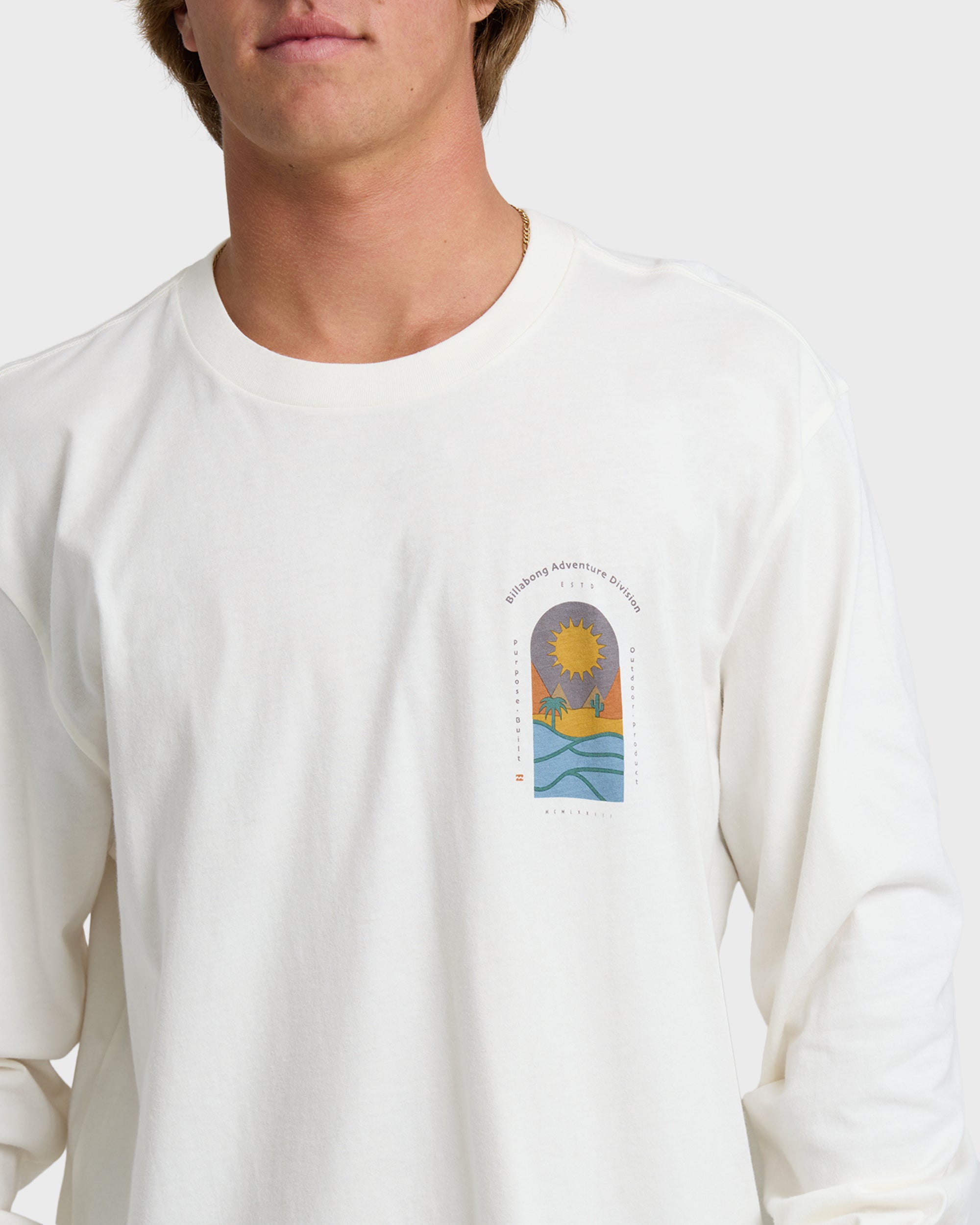 Billabong New View Adiv Premium Long Sleeve T-Shirt - Off White