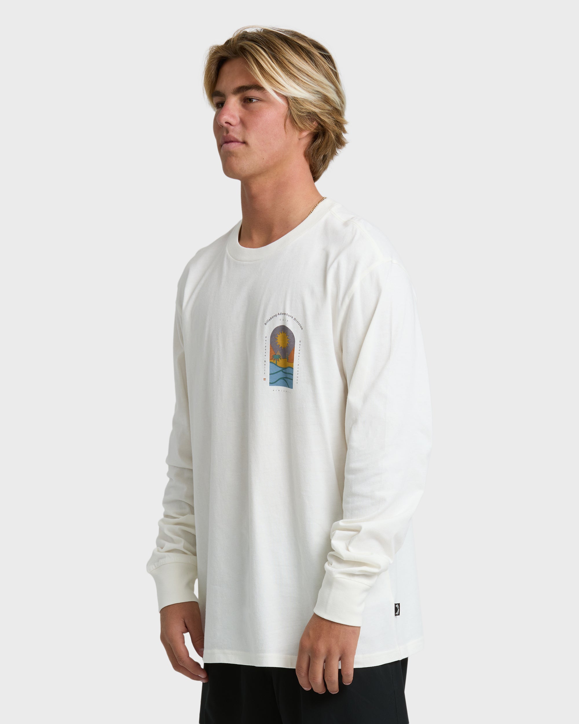 Billabong New View Adiv Premium Long Sleeve T-Shirt - Off White