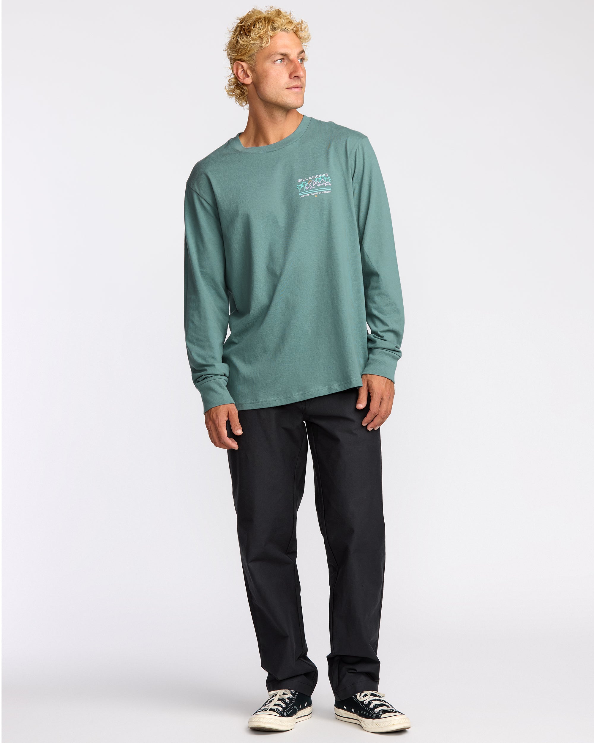 Billabong Coastal Range A/Div Long Sleeve T-Shirt - Sea Blue