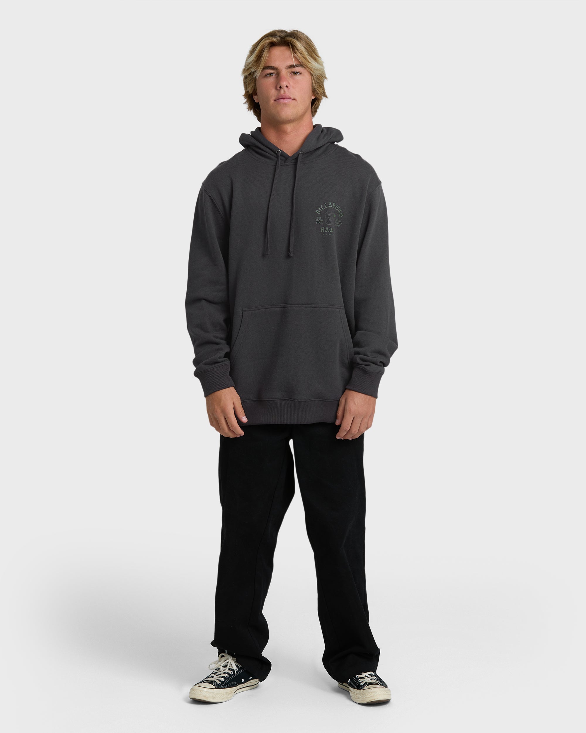 Billabong Island Chain Hawaii Pullover Hoodie - Black