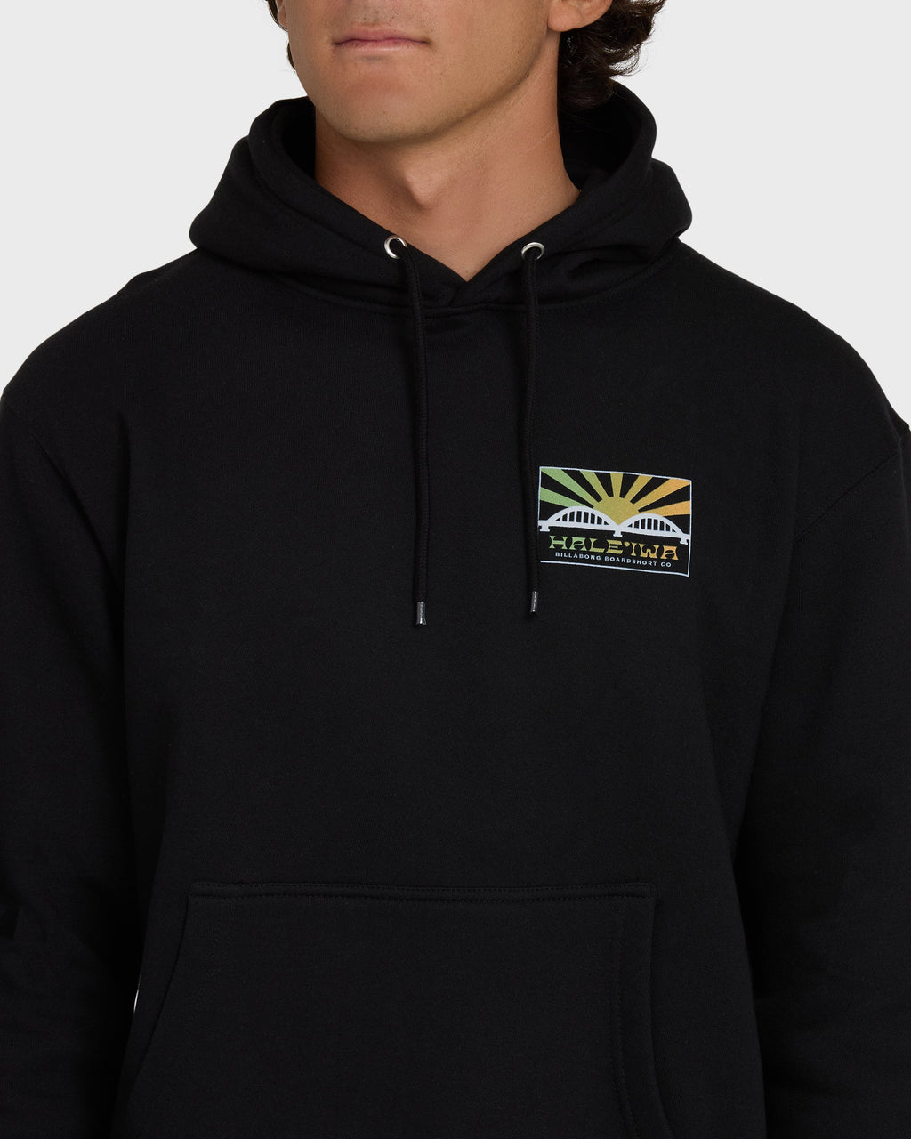 Billabong Haleiwa Rising Sun Pullover Hoodie  - Black