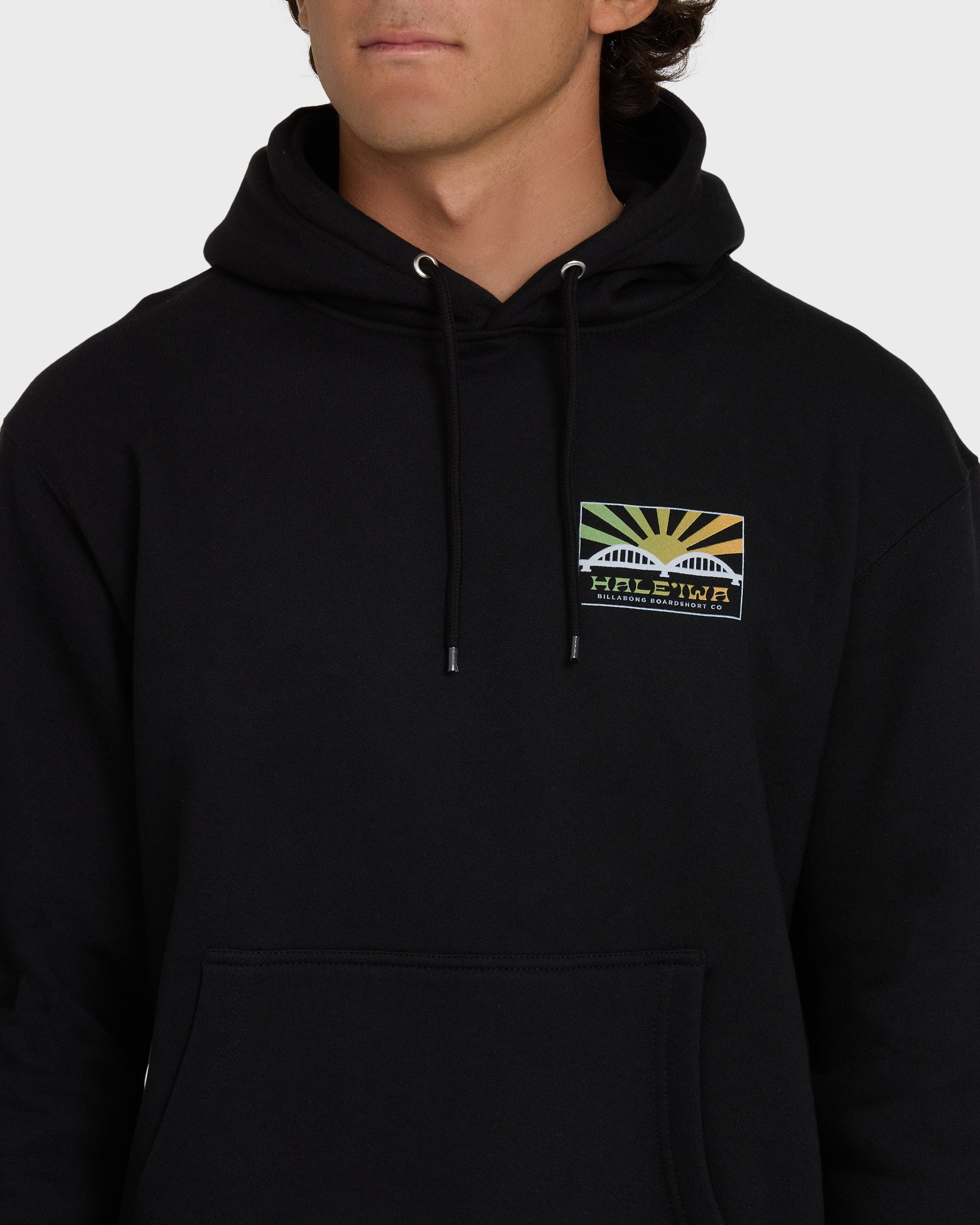 Billabong Haleiwa Rising Sun Pullover Hoodie  - Black