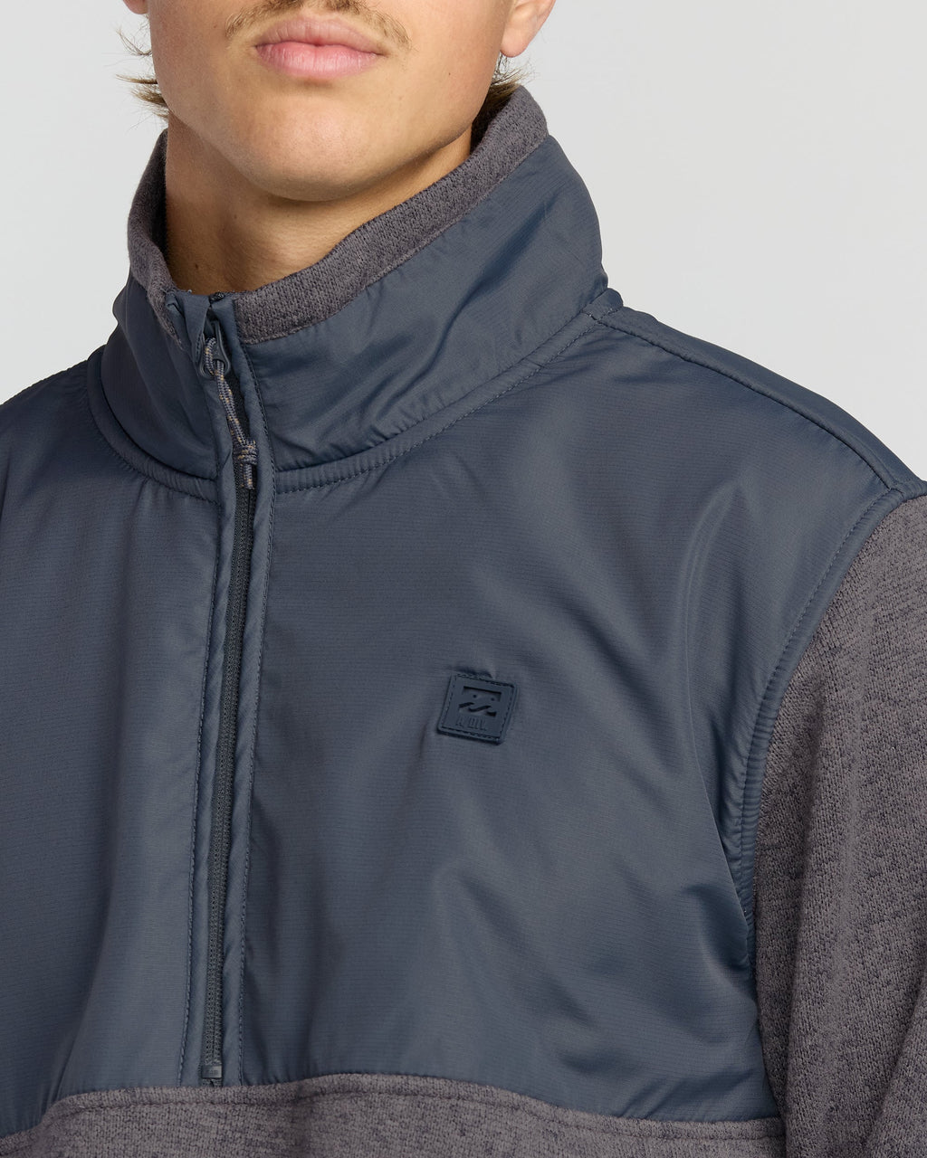 Billabong Boundary Blocked Mockneck Sweatshirt - Dusty Purple