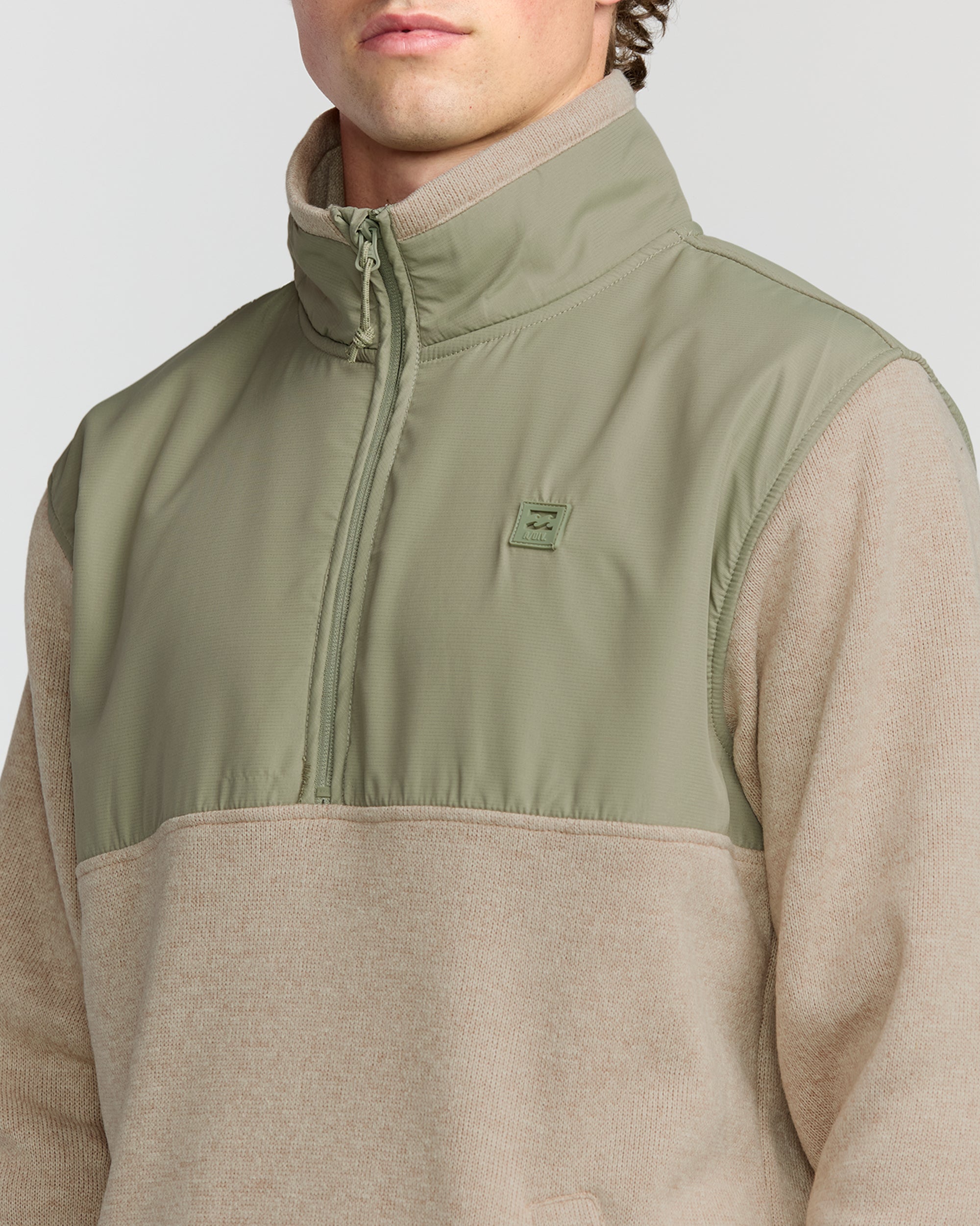 Billabong Boundary Blocked Mockneck Sweatshirt - Sand