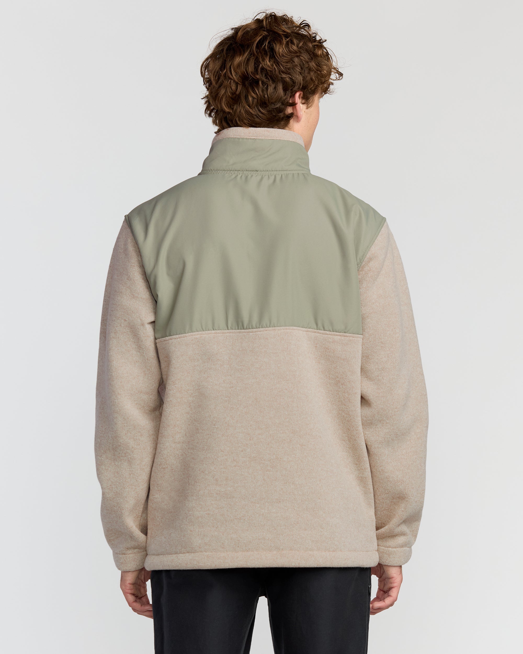 Billabong Boundary Blocked Mockneck Sweatshirt - Sand