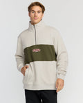 Billabong Bad Dog 3/4 Zip Mockneck Sweatshirt - Sand Htr
