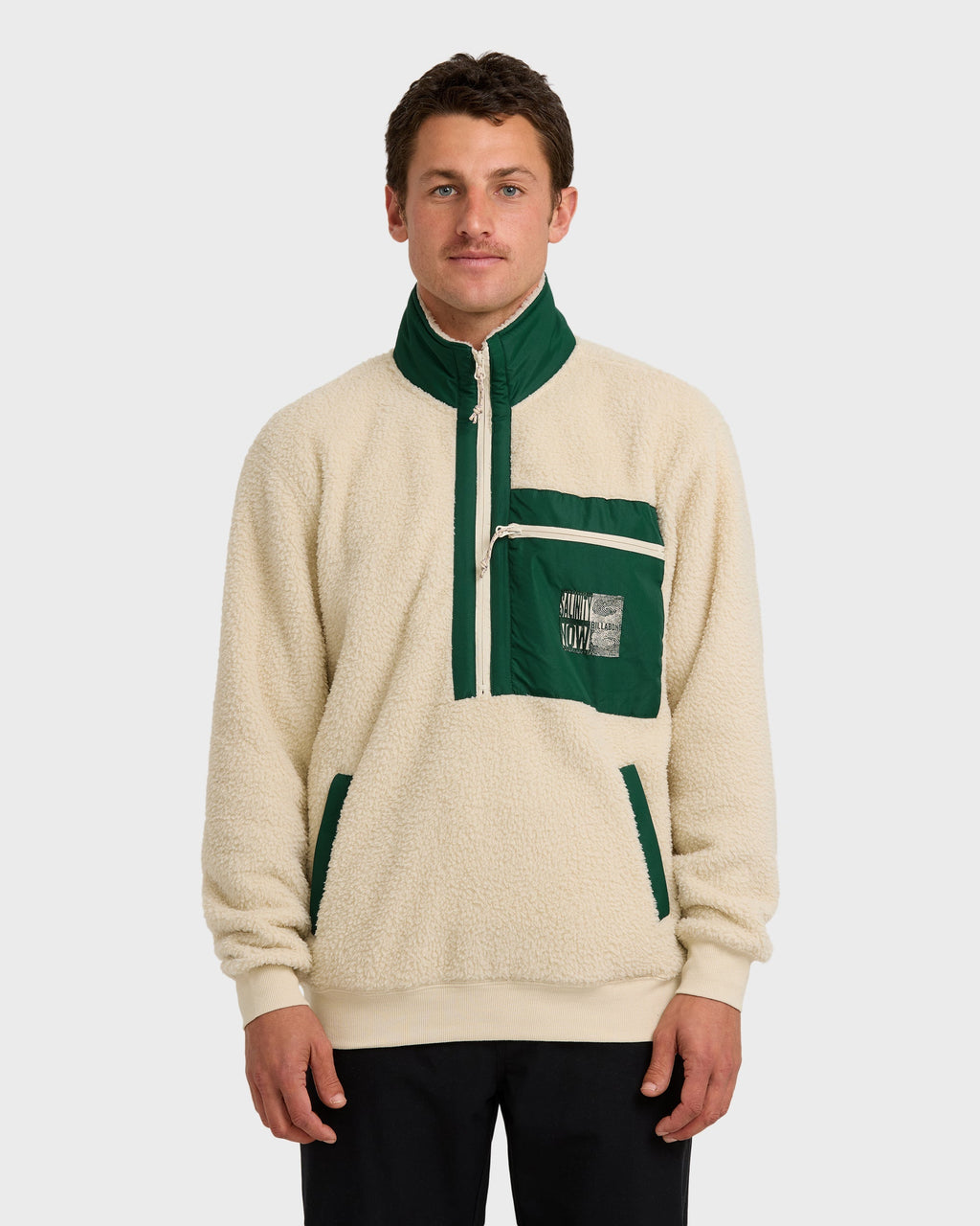 Billabong Salinity Now Boundary Mock Neck Sweatshirt - Chino