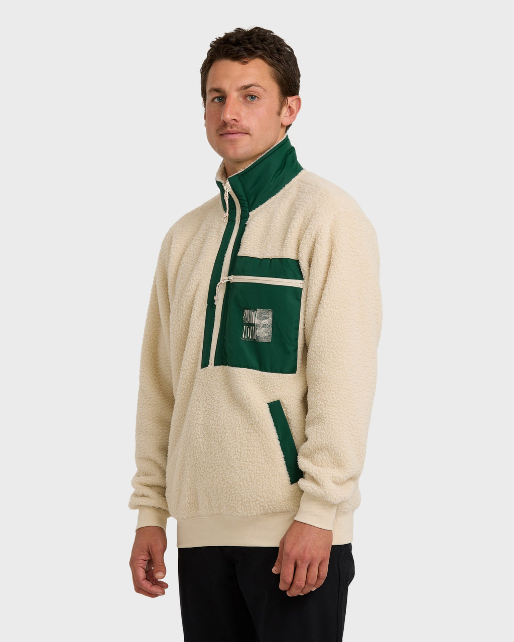 Billabong Salinity Now Boundary Mock Neck Sweatshirt - Chino