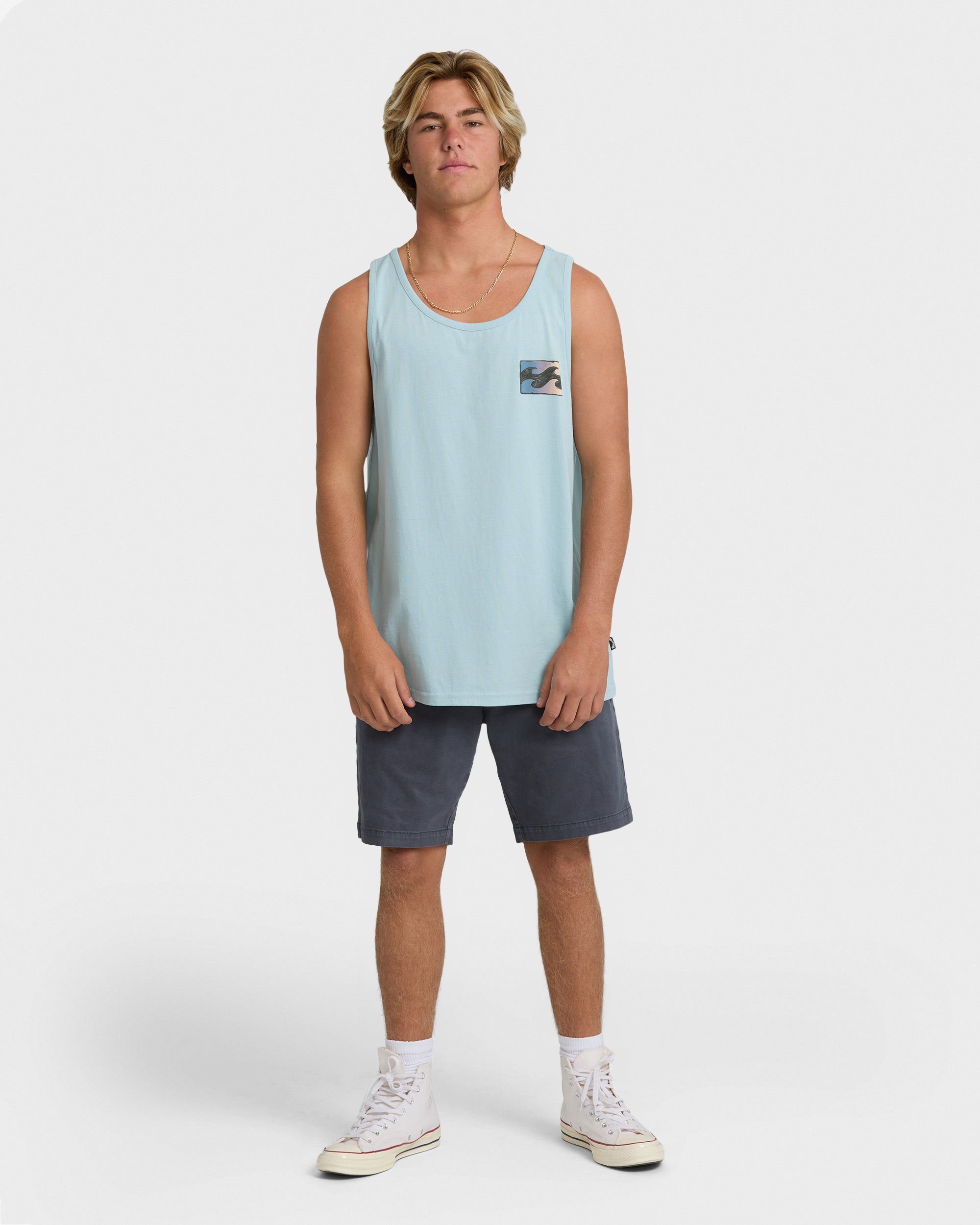 Billabong Crayon Wave Tank - Dusty Blue