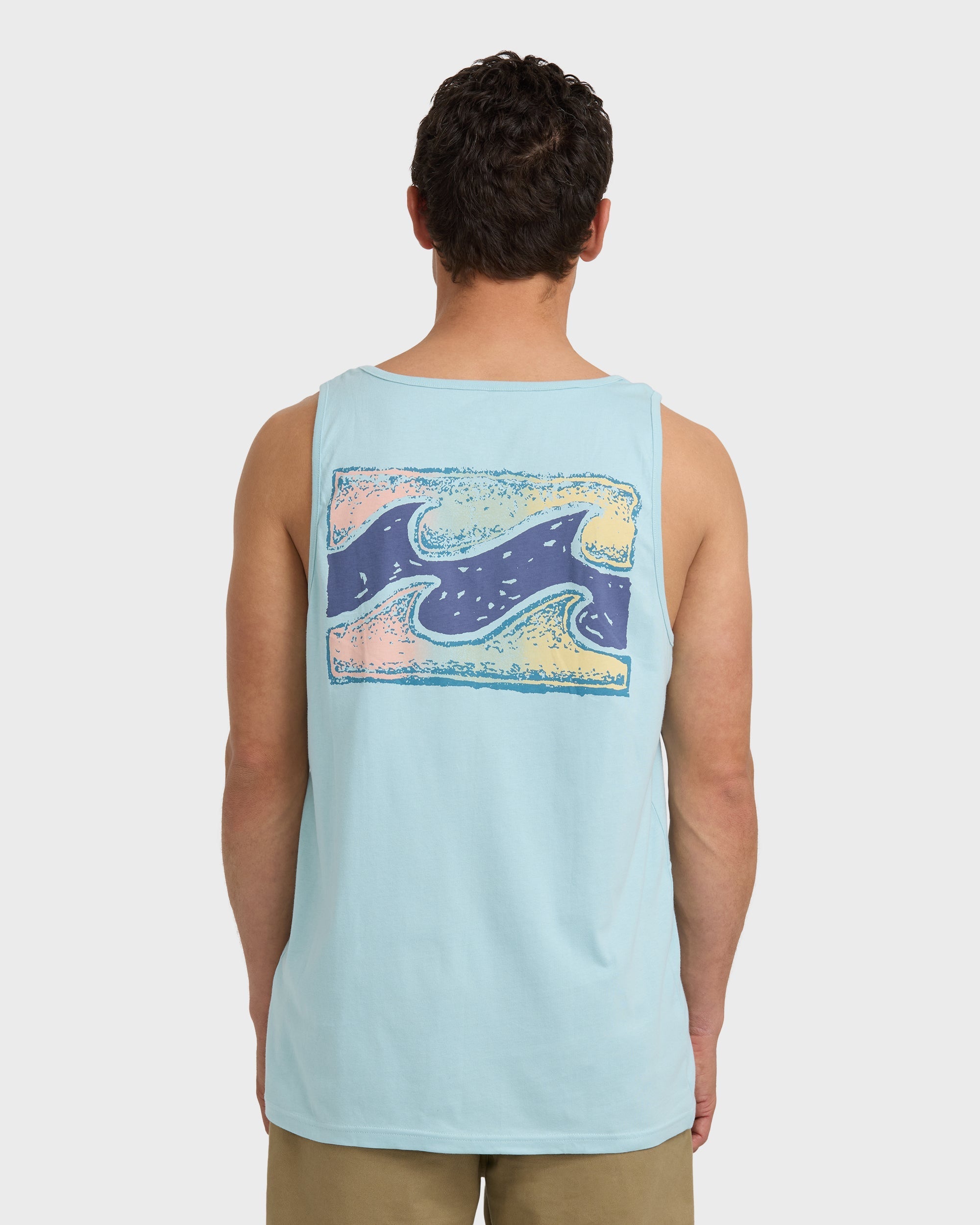 Billabong Crayon Wave Premium Tank - Dusty Blue