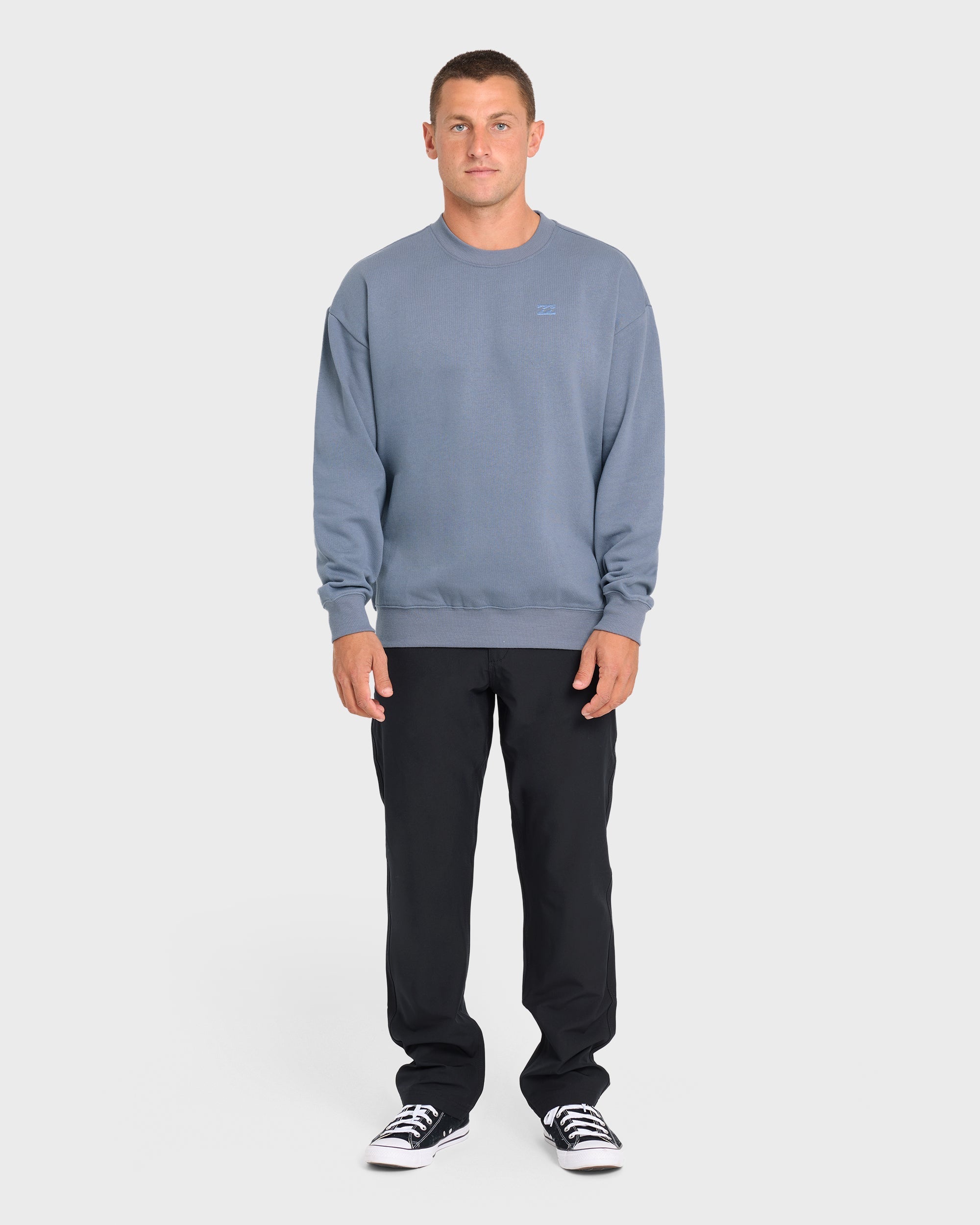 Billabong Rhodes Crewneck Sweatshirt - Denim Chambray