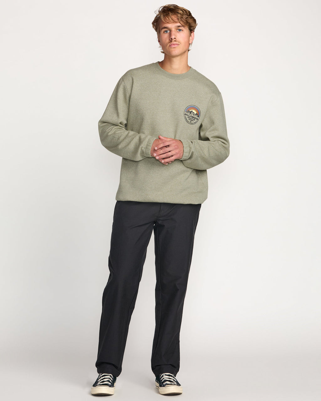 Billabong Compass Crew Sweatshirt - Sage Heather