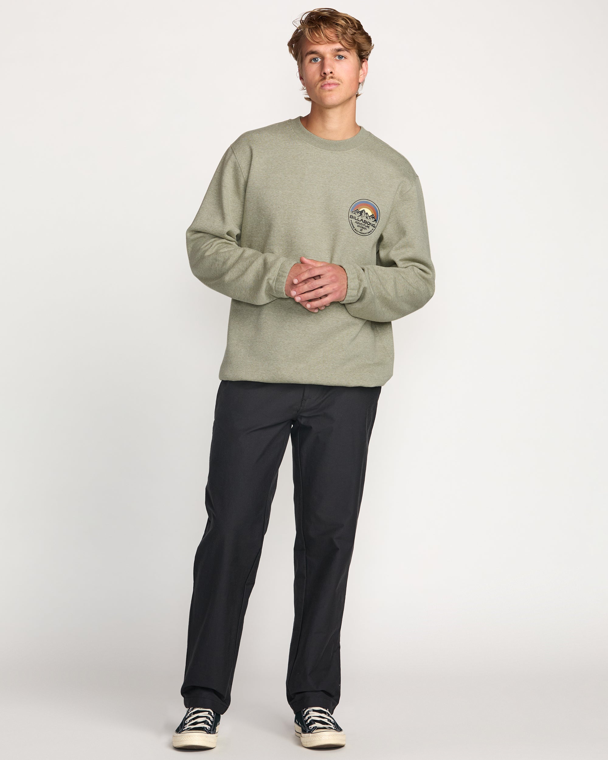 Billabong Compass Crew Sweatshirt - Sage Heather