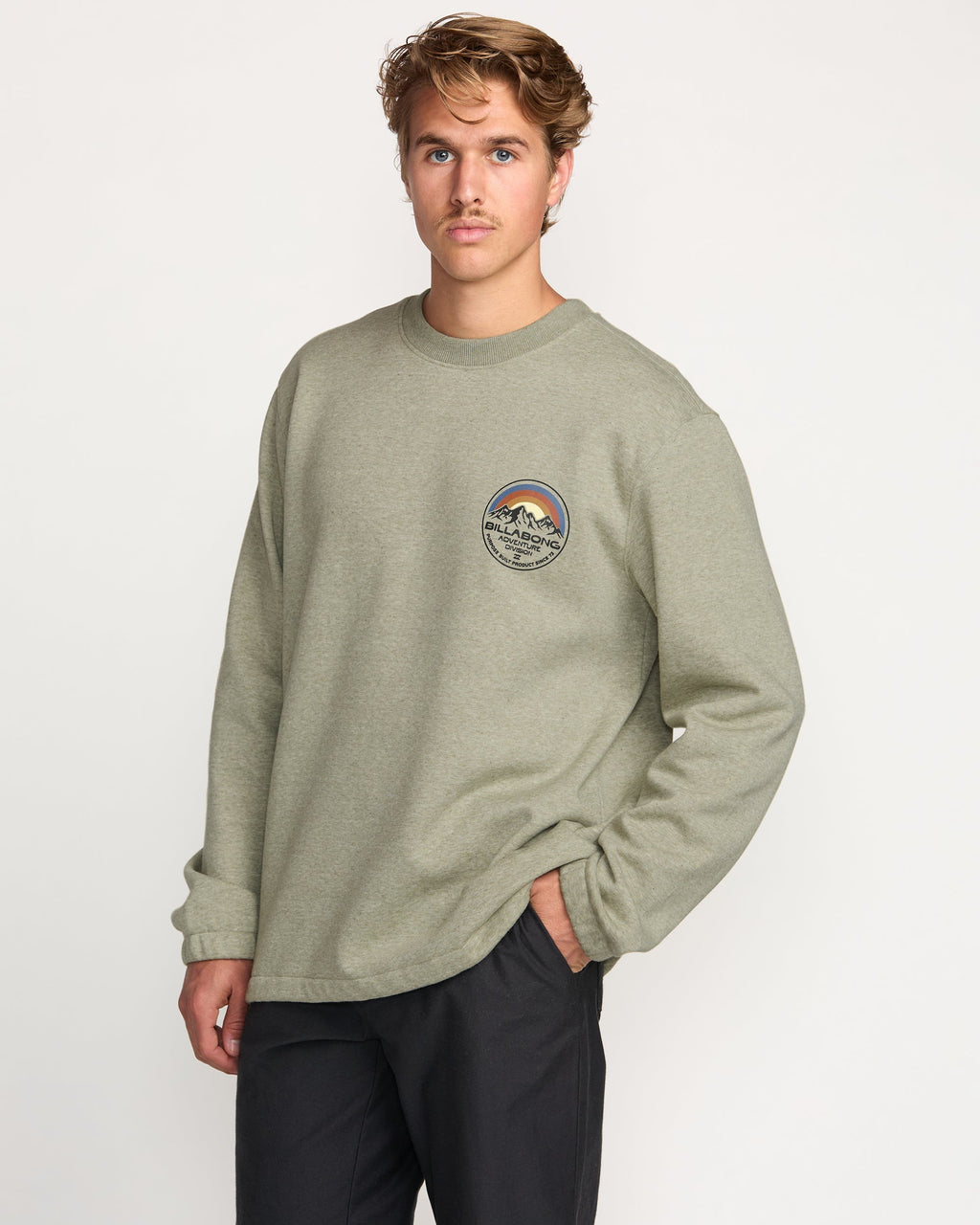 Billabong Compass Crew Sweatshirt - Sage Heather