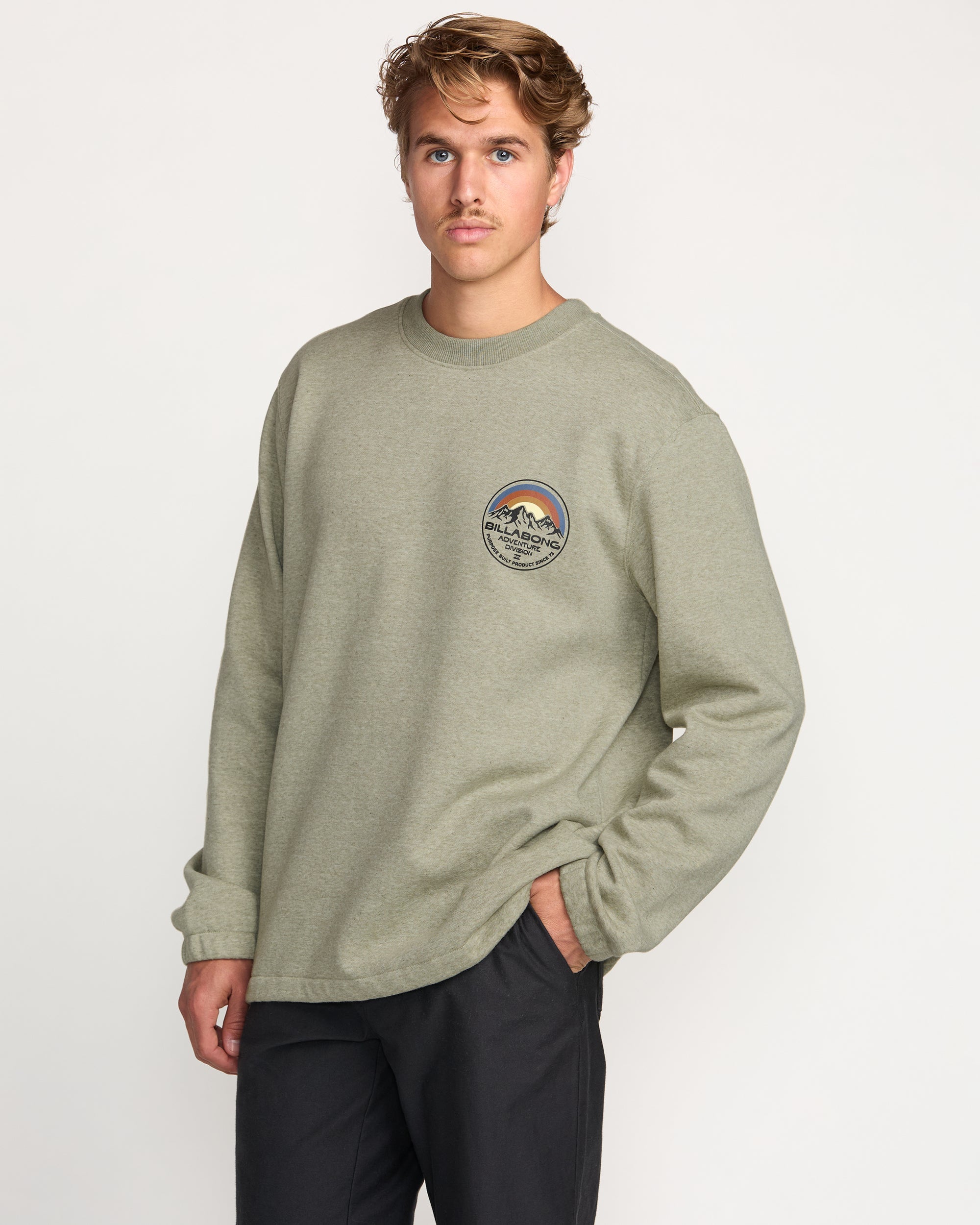 Billabong Compass Crew Sweatshirt - Sage Heather