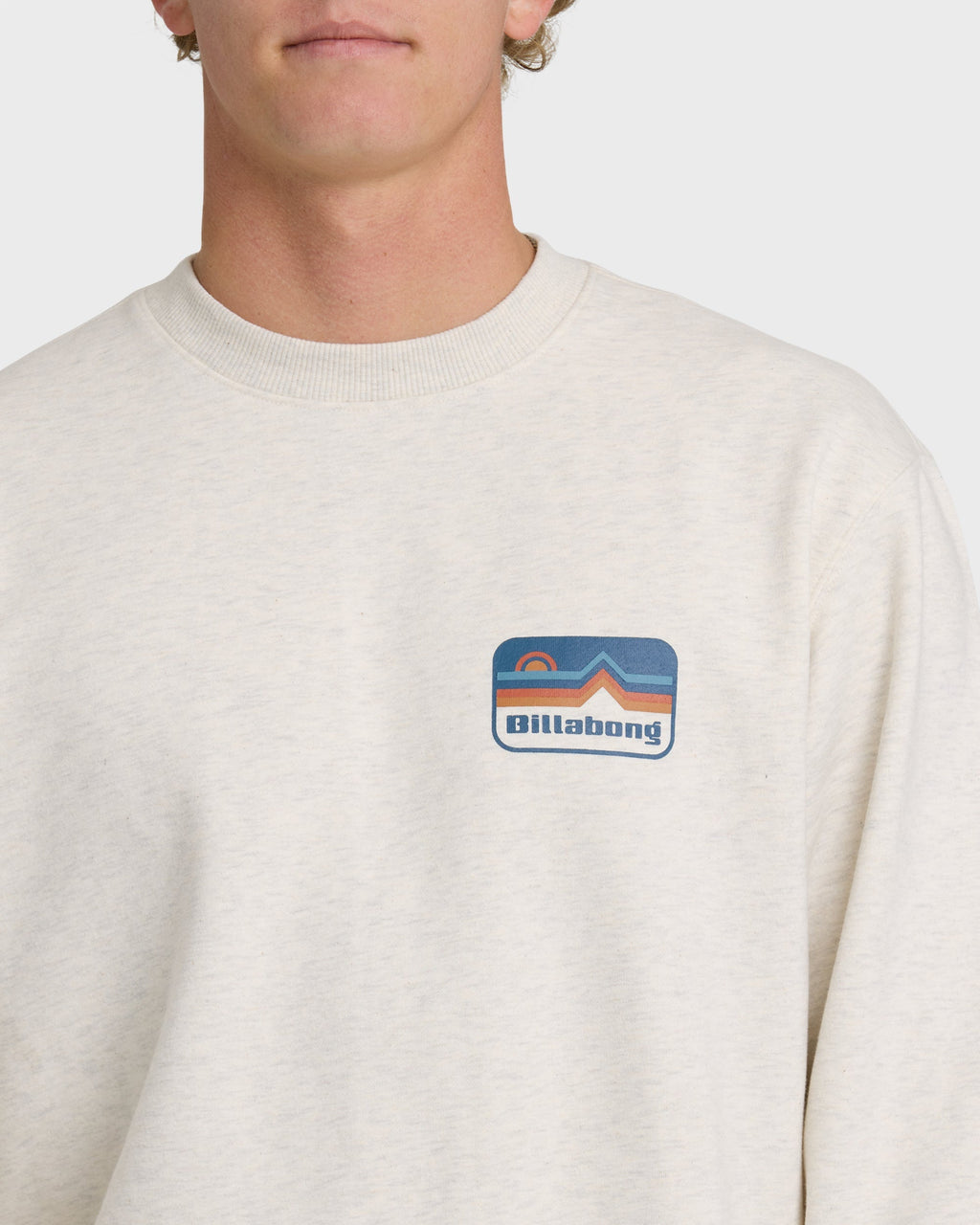 Billabong Compass Crewneck Sweatshirt - Oatmeal Heather.
