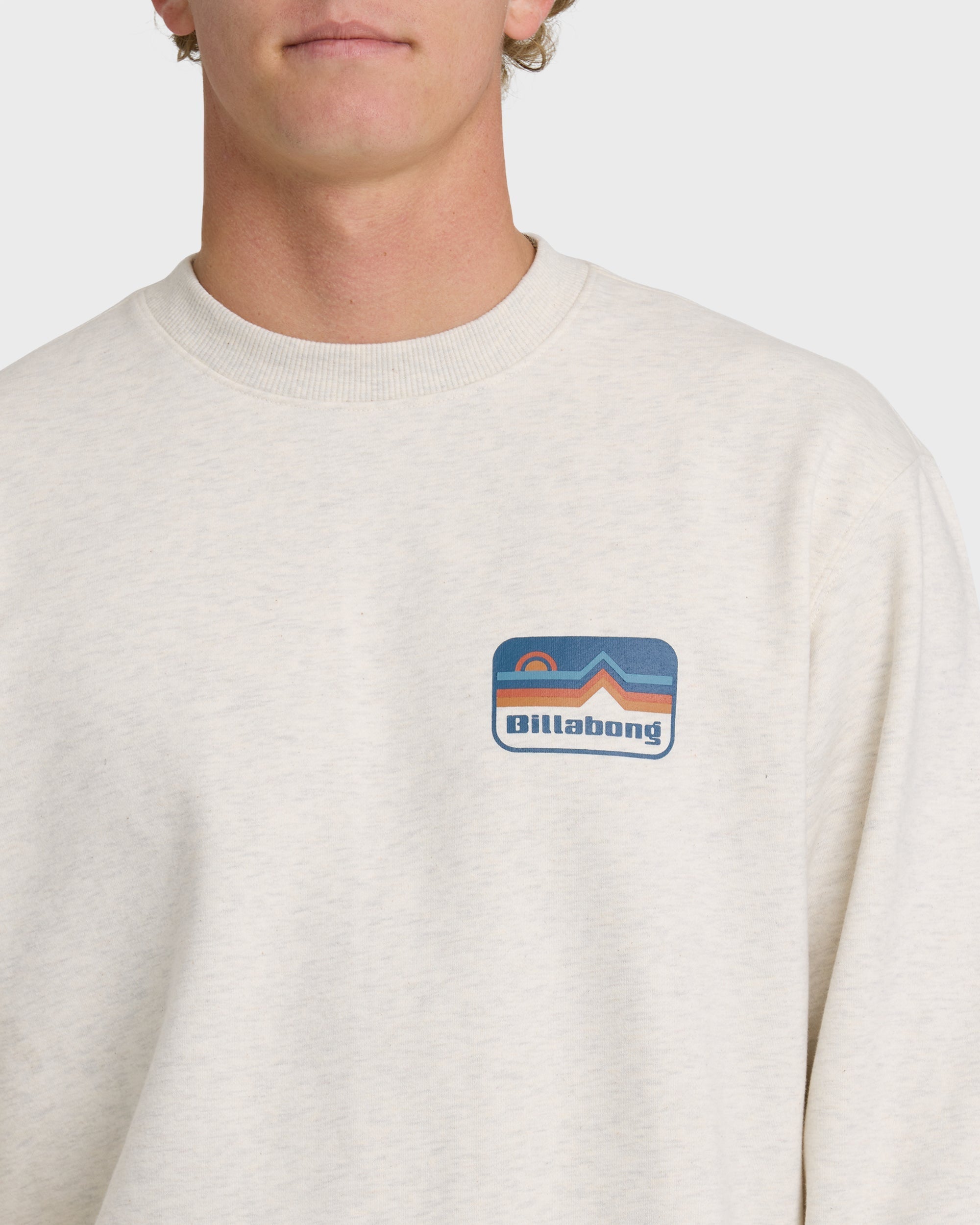 Billabong Compass Crewneck Sweatshirt - Oatmeal Heather.
