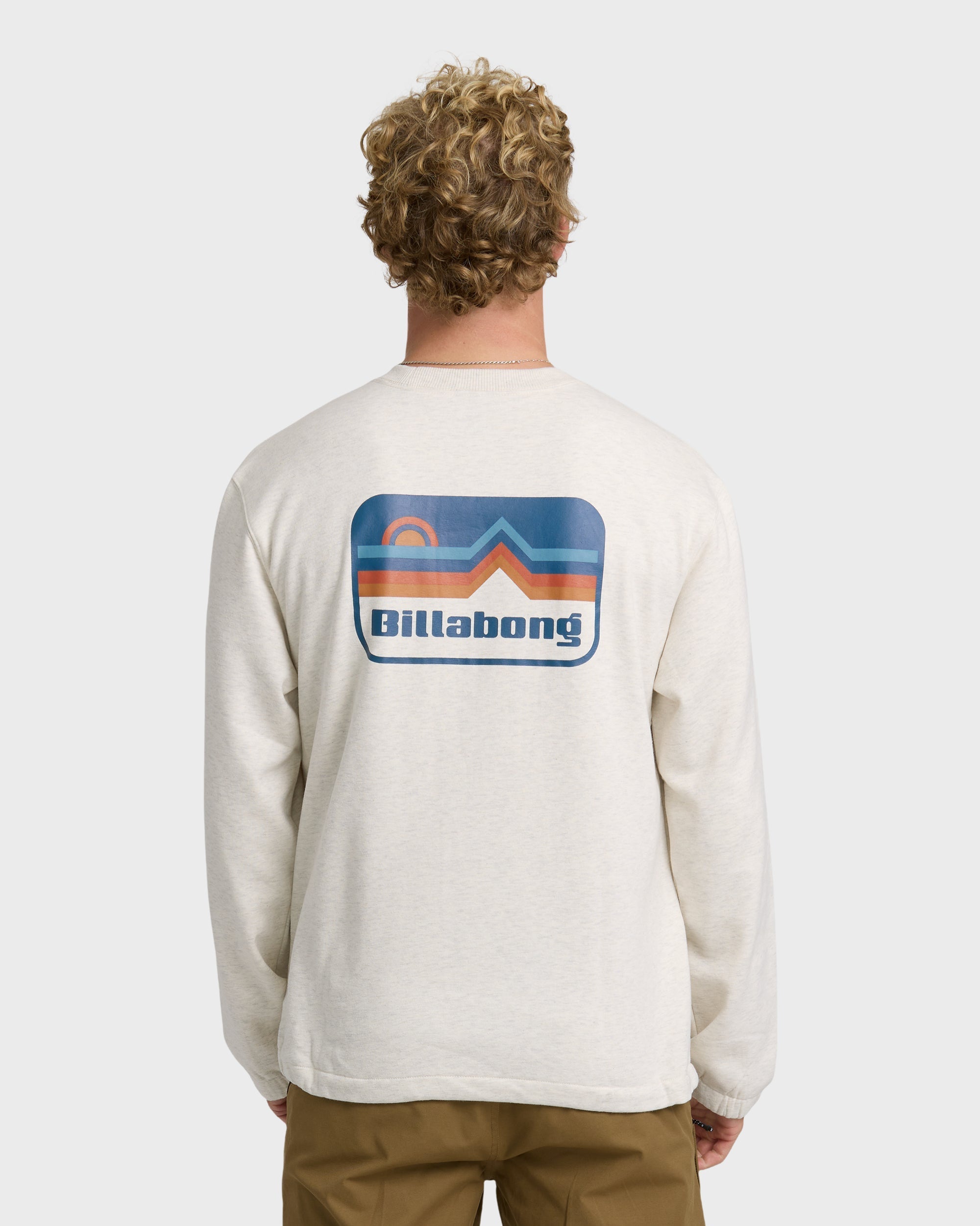 Billabong Compass Crewneck Sweatshirt - Oatmeal Heather.