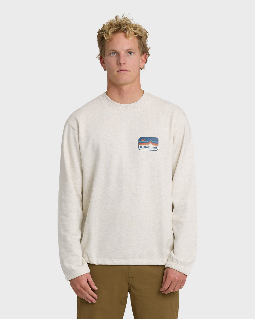 Billabong Compass Crewneck Sweatshirt - Oatmeal Heather.