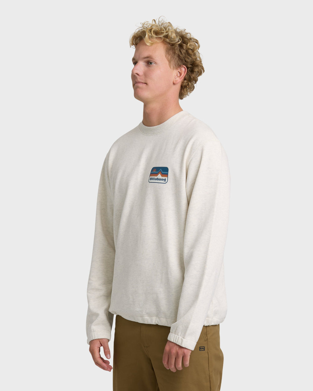 Billabong Compass Crewneck Sweatshirt - Oatmeal Heather.