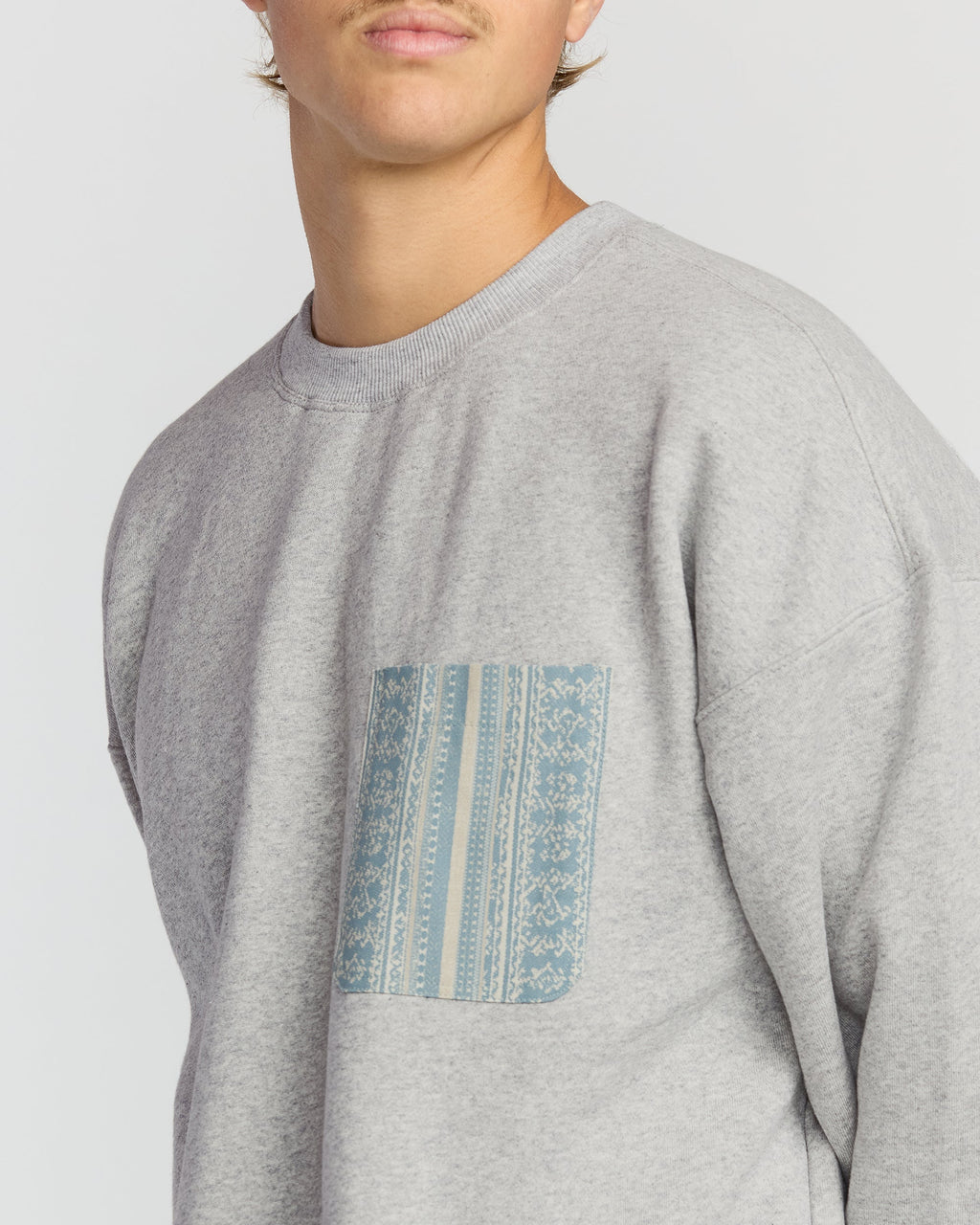 Billabong Austin Garage Crew Sweatshirt - Lt Grey Htr